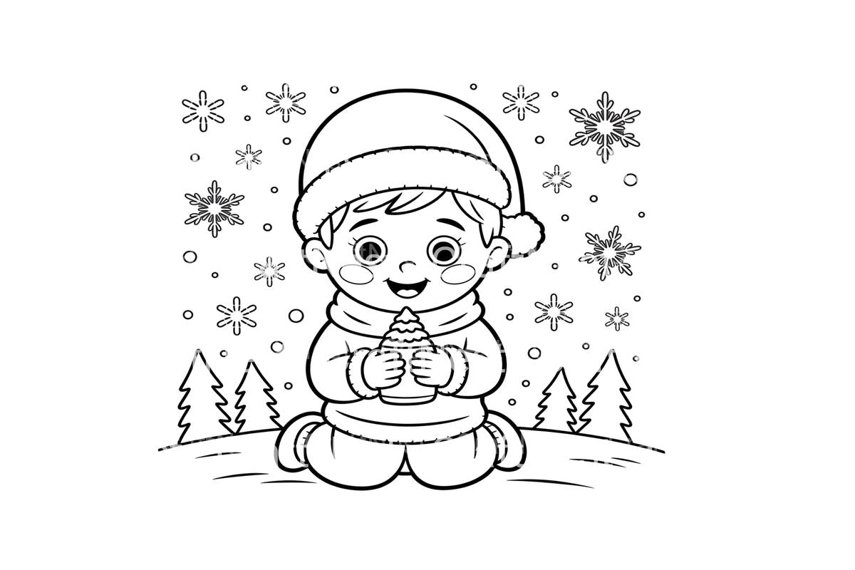 Winter Kids Fun Coloring Books