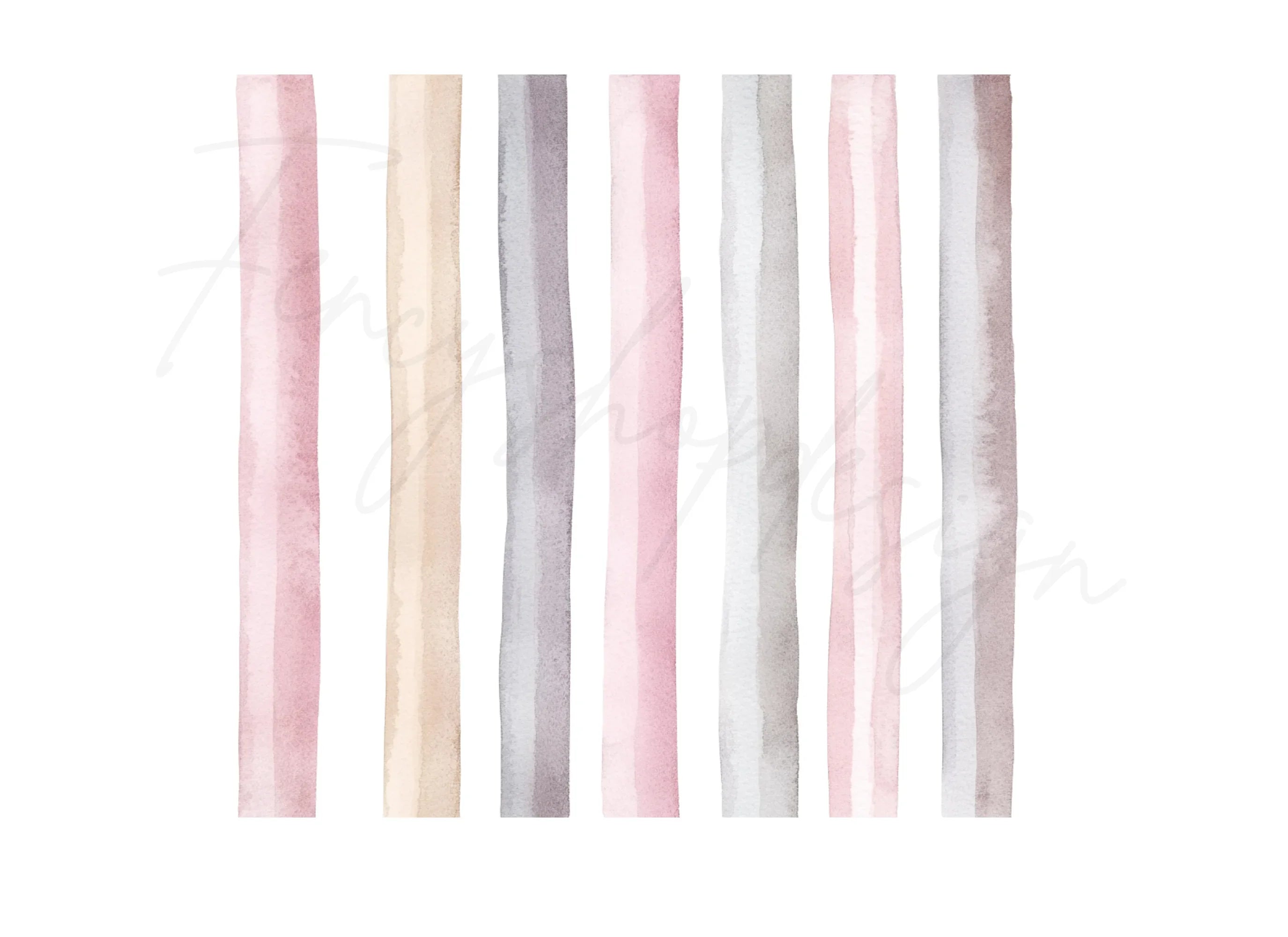 Pastel Stripes Background Clipart Bundle