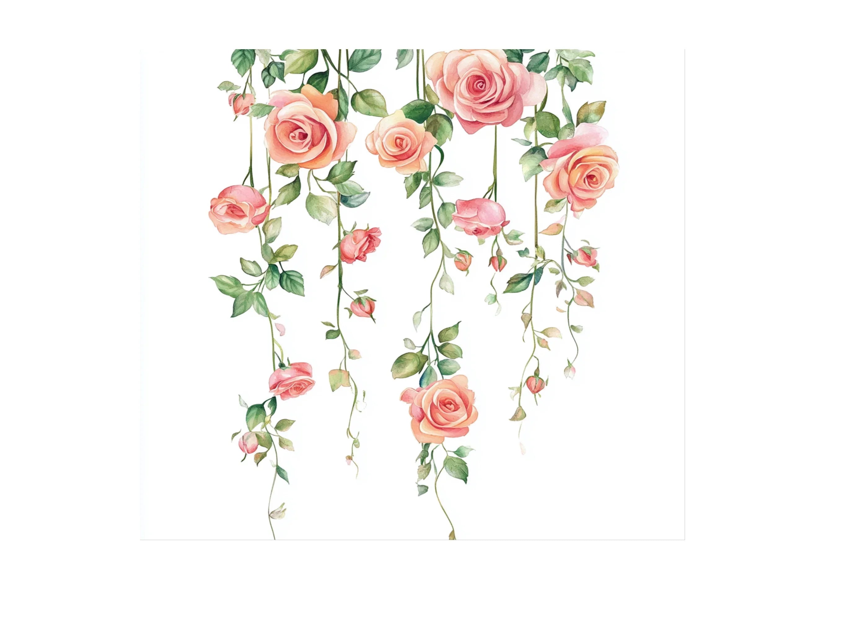 Elegant Rose Floral Clipart Bundle
