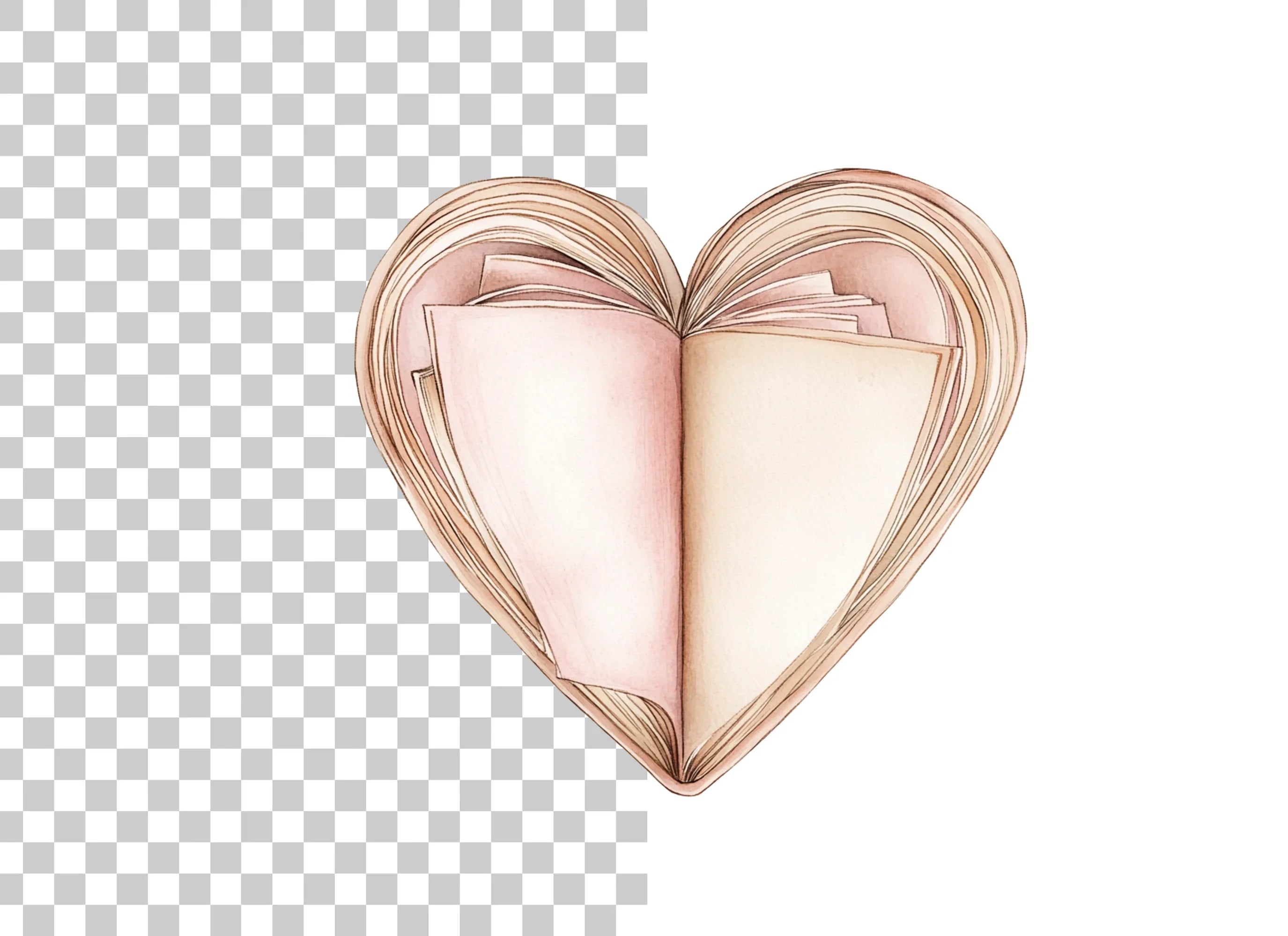 Heart Book Clipart Bundle