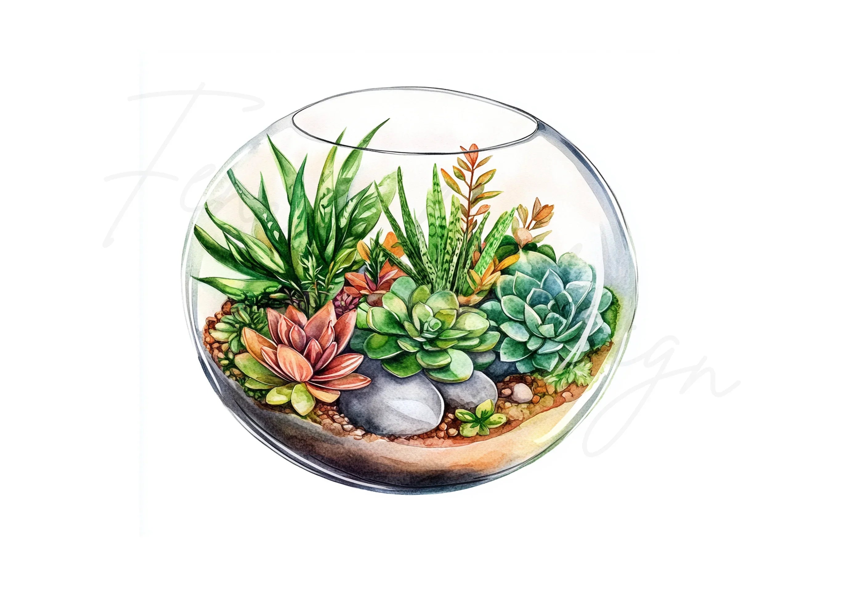 Charming Terrarium Clipart Bundle