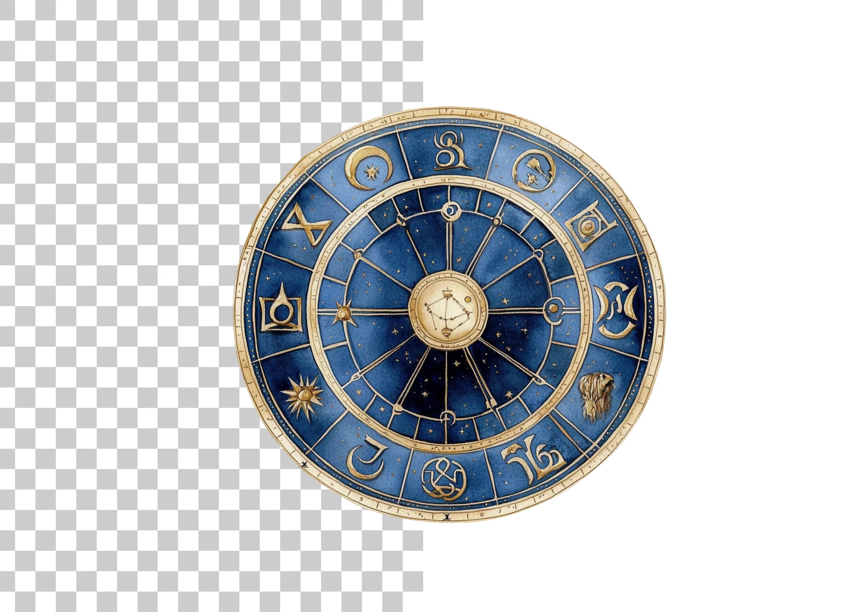 Astrology Zodiac Wheel Clipart Bundle