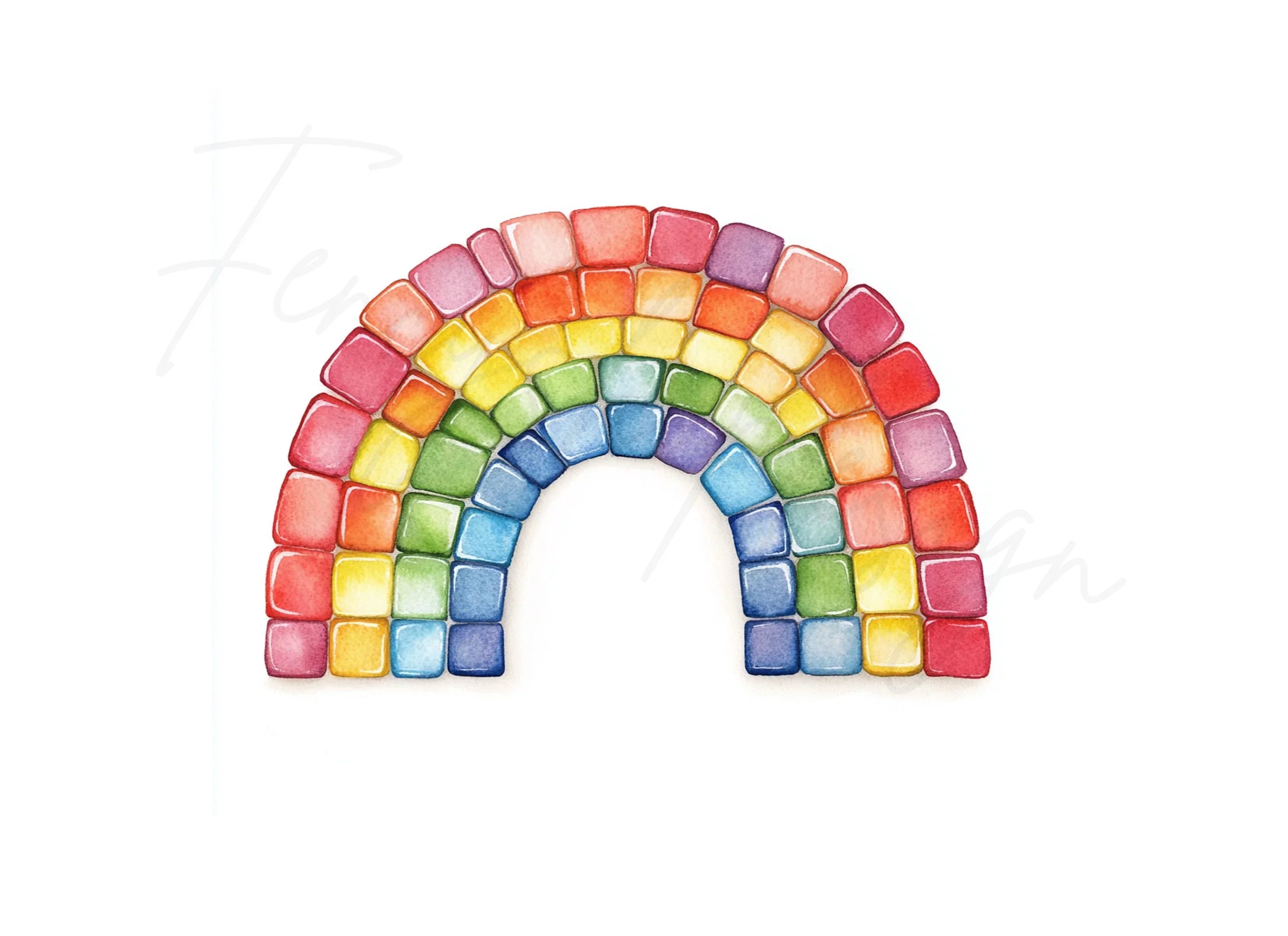 Rainbow Block Clipart Bundle
