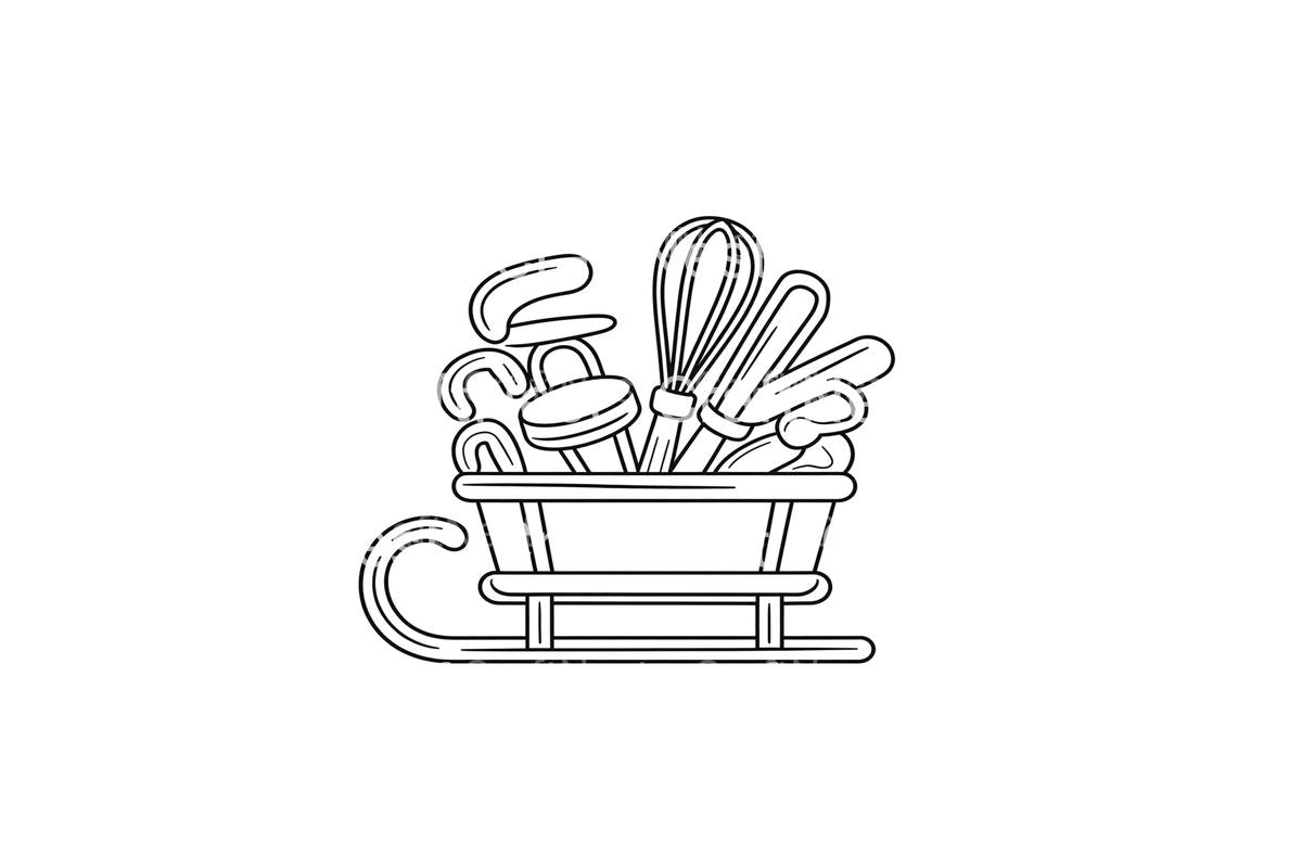 Christmas Baking Sleigh Coloring Books