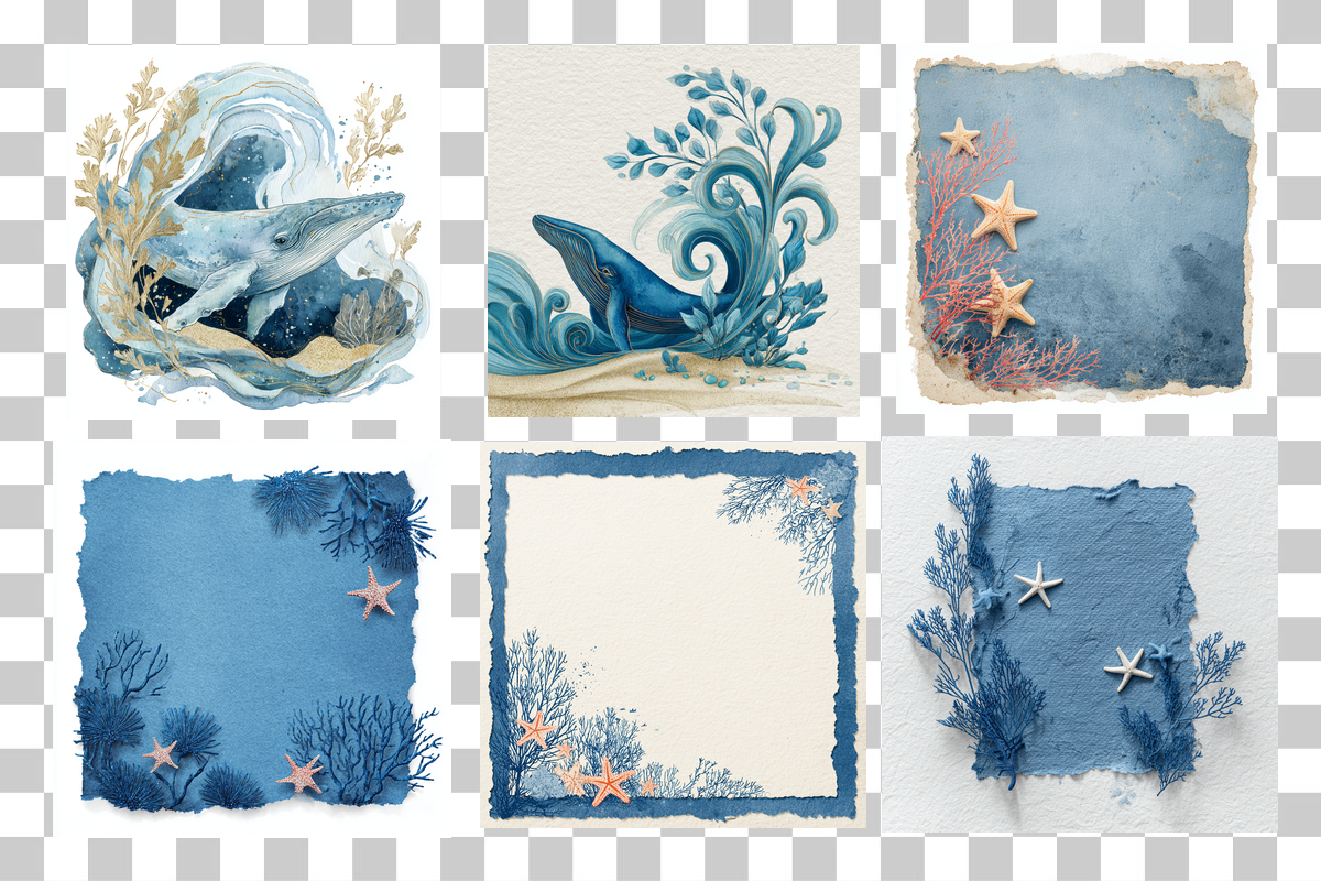 Seaside Pages Clipart Bundle