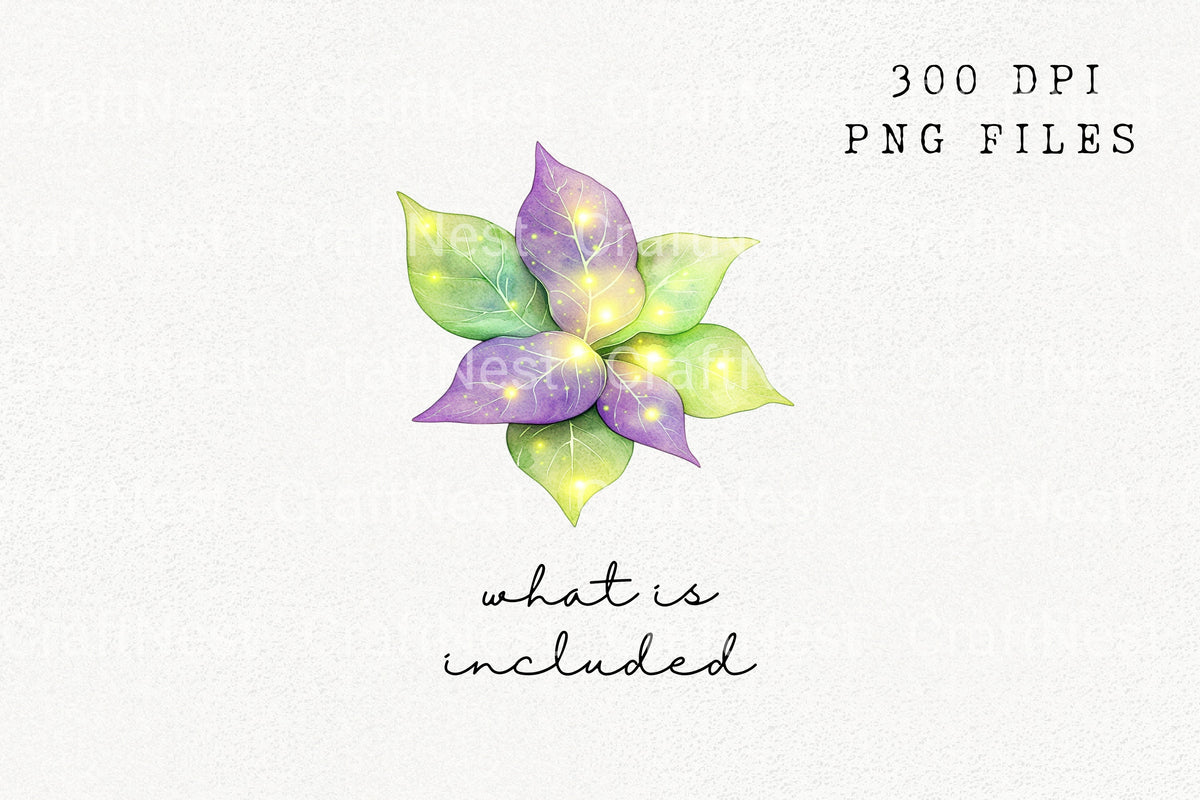 Magical Leaf Arrangement Clipart Bundle