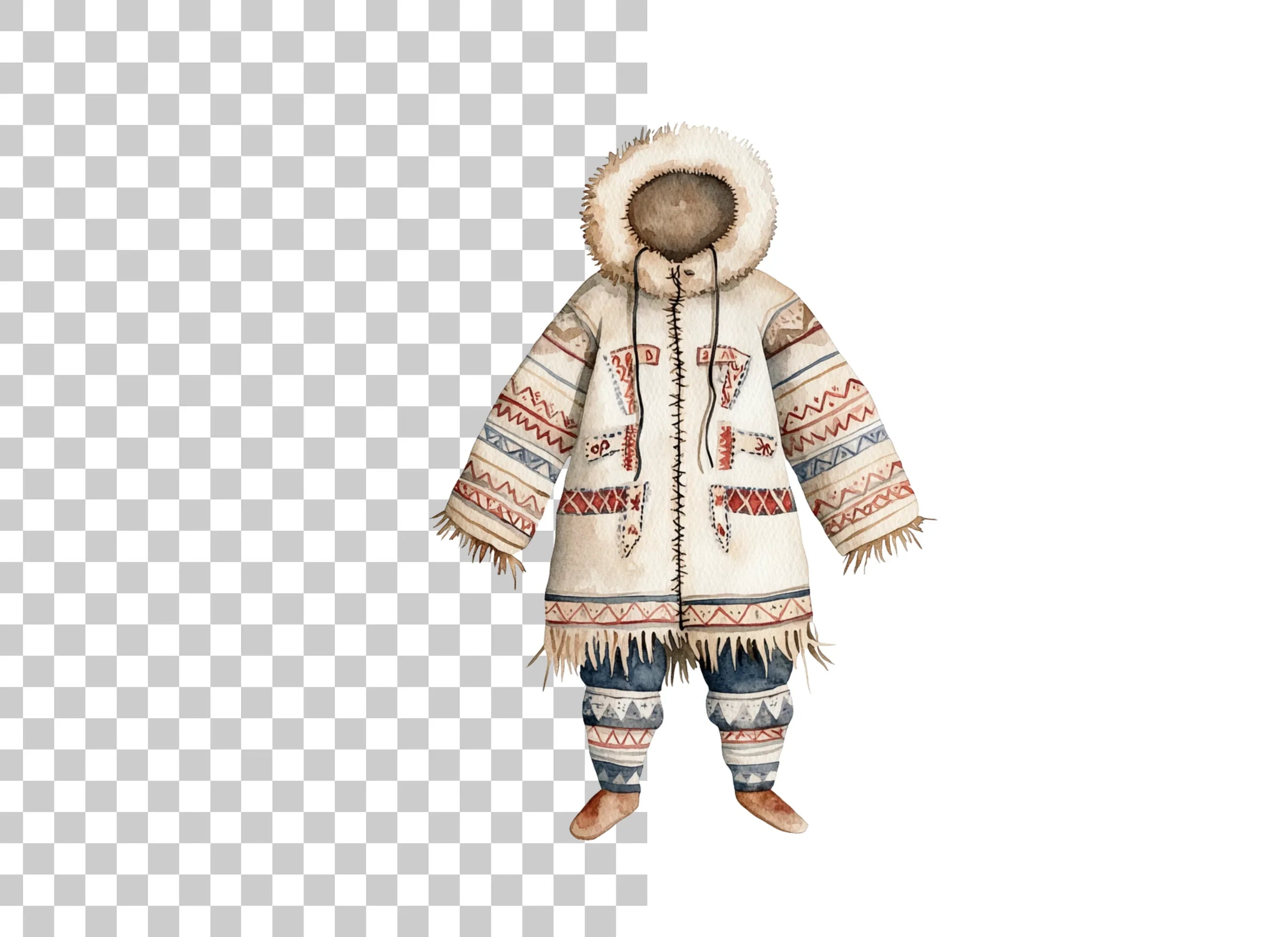 Traditional Inuit Clothing Clipart Bundle