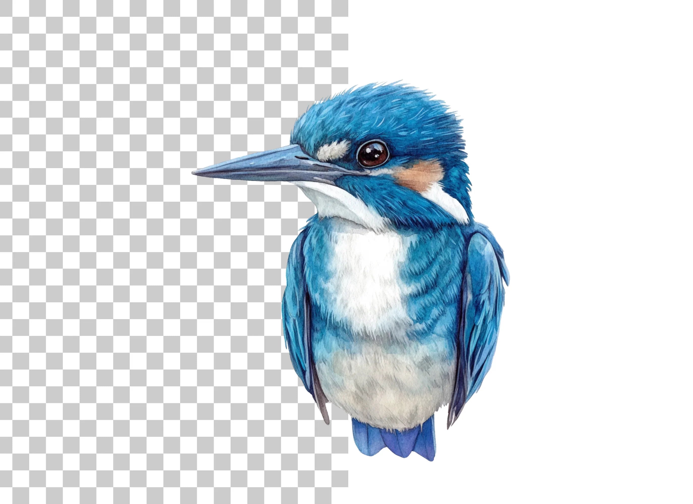 Vibrant Blue Kingfisher Bird Clipart Bundle