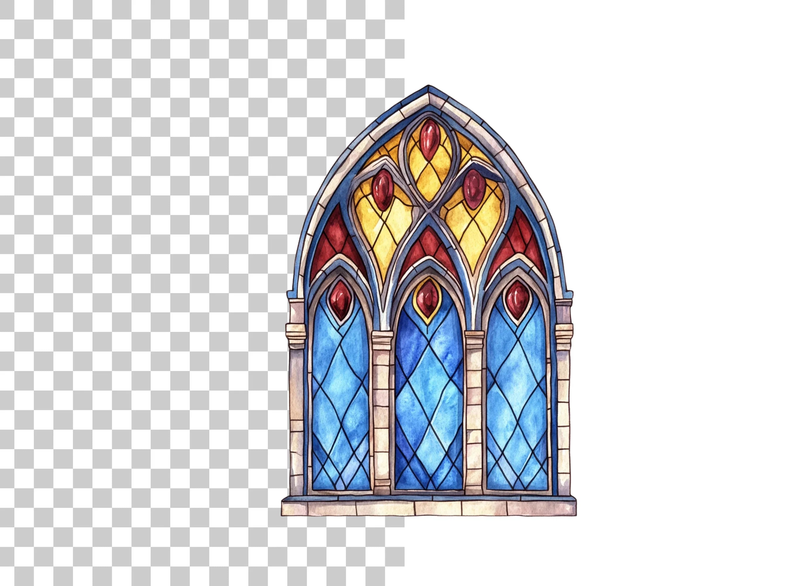 Stained Glass Window Clipart Bundle