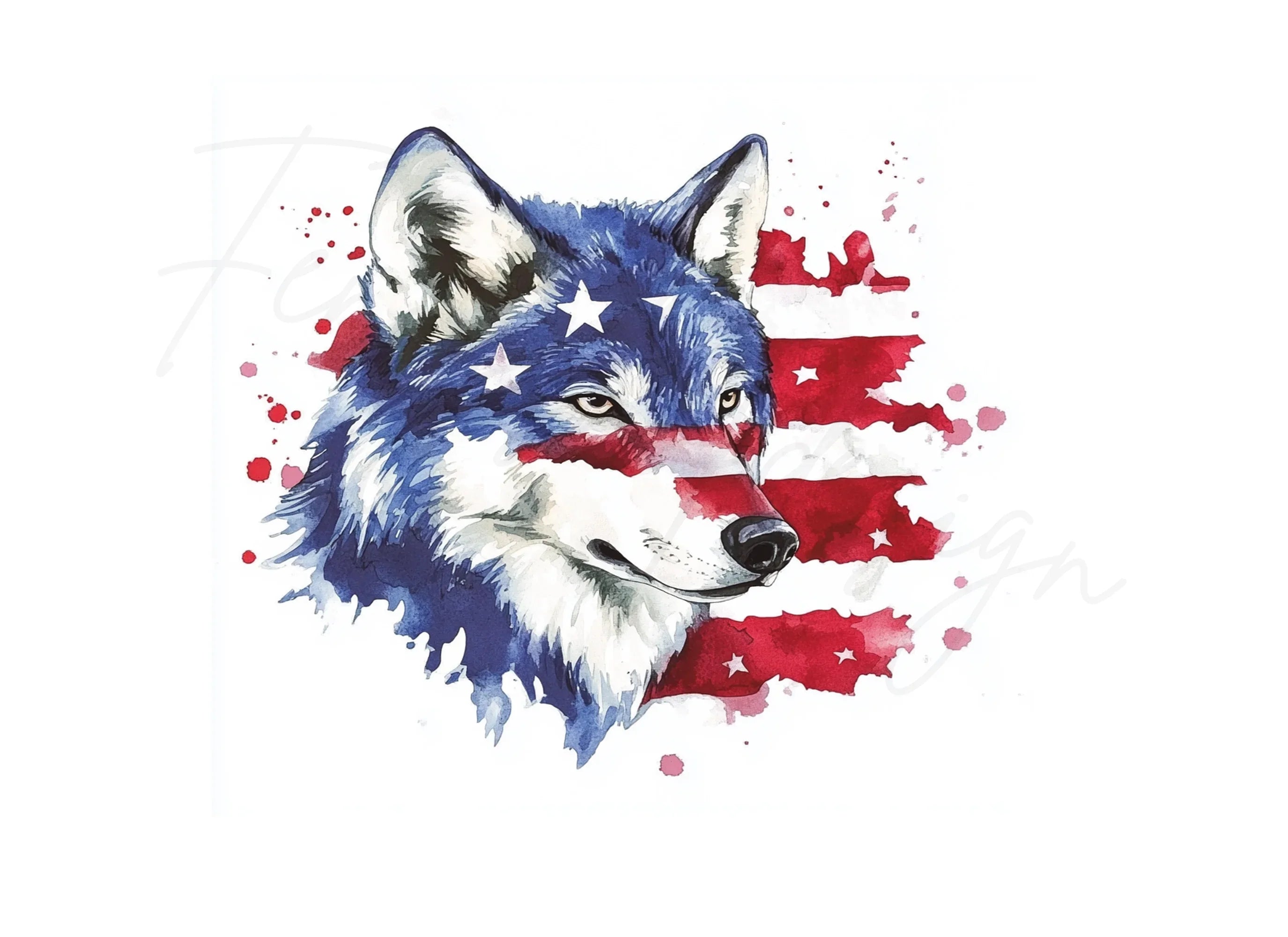 American Wolf Head Clipart Bundle