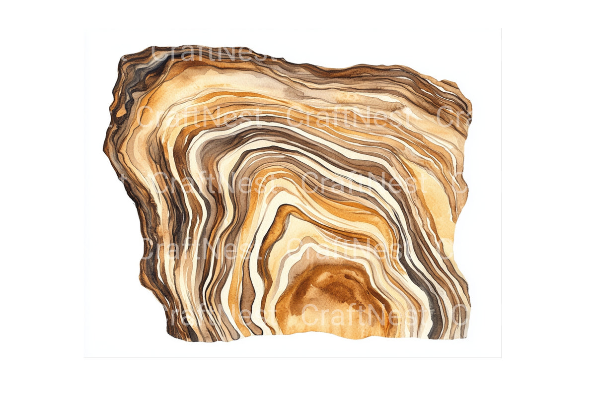 Abstract Wood Grain Pattern Clipart Bundle