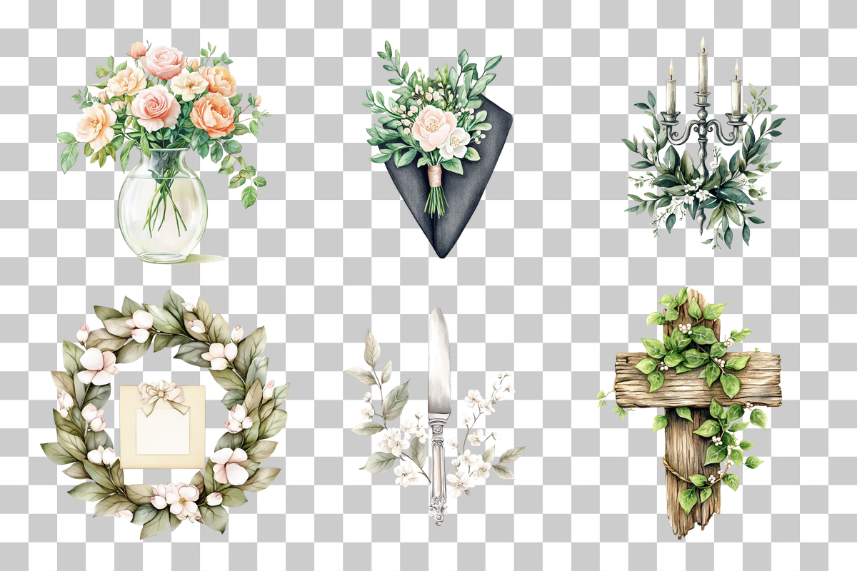 Elegant Wedding Clipart Bundle