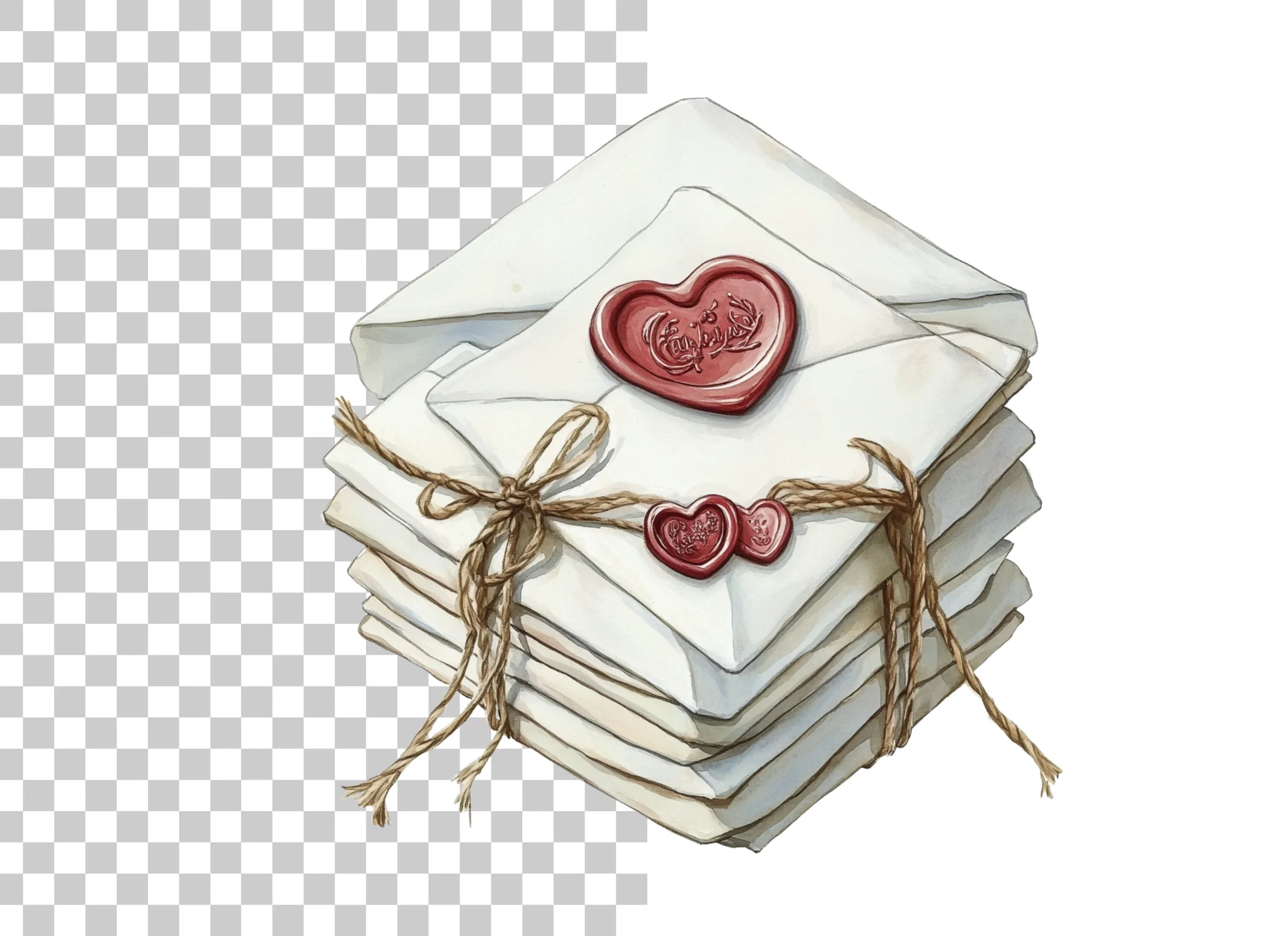 Vintage Love Letter Clipart Bundle