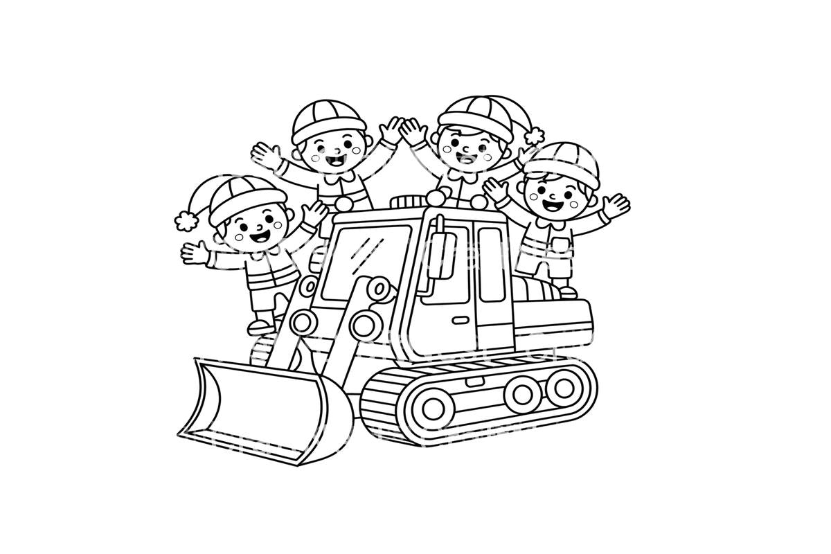 Construction Christmas Fun Coloring Books