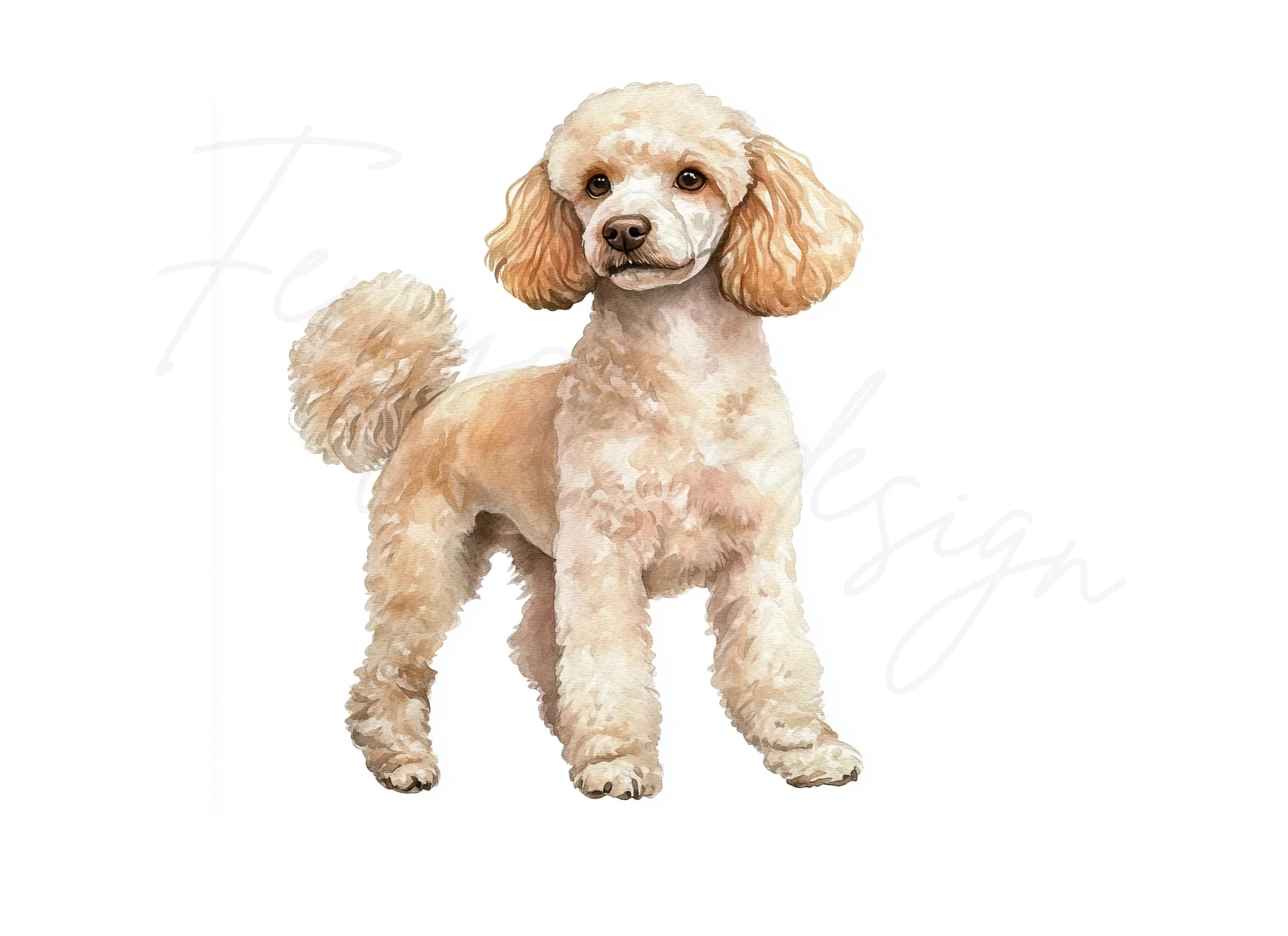 Elegant Poodle Dog Clipart Bundle