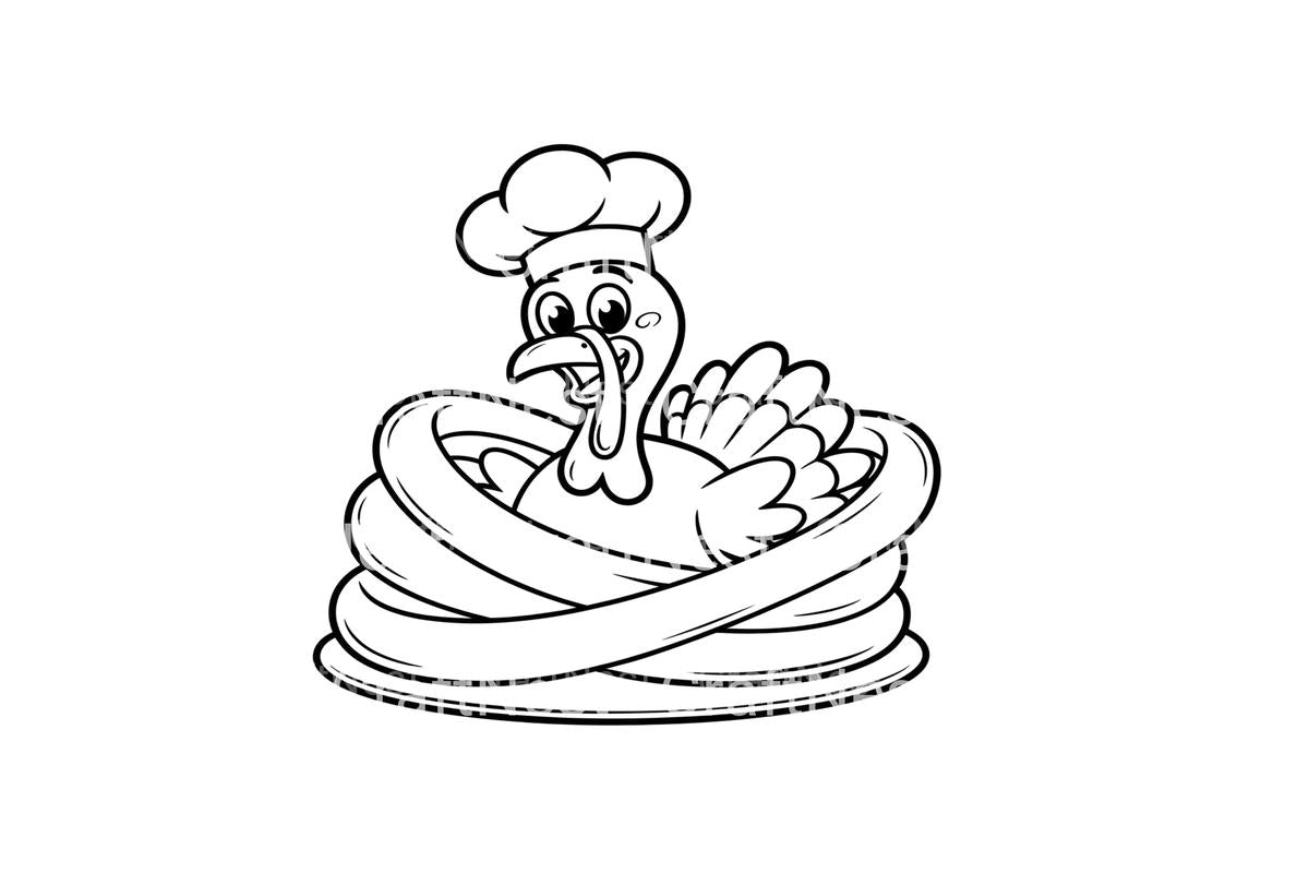 Thanksgiving Turkey Roll Coloring Books