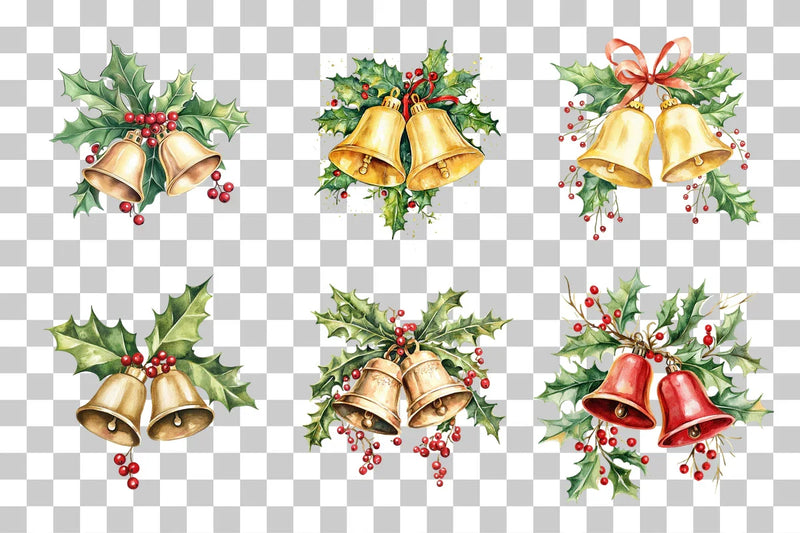 Holiday Bell Decoration Clipart Bundle - CraftNest - Digital Crafting and Art