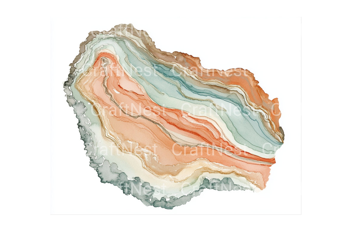 Agate Stone Textures Designs Clipart Bundle