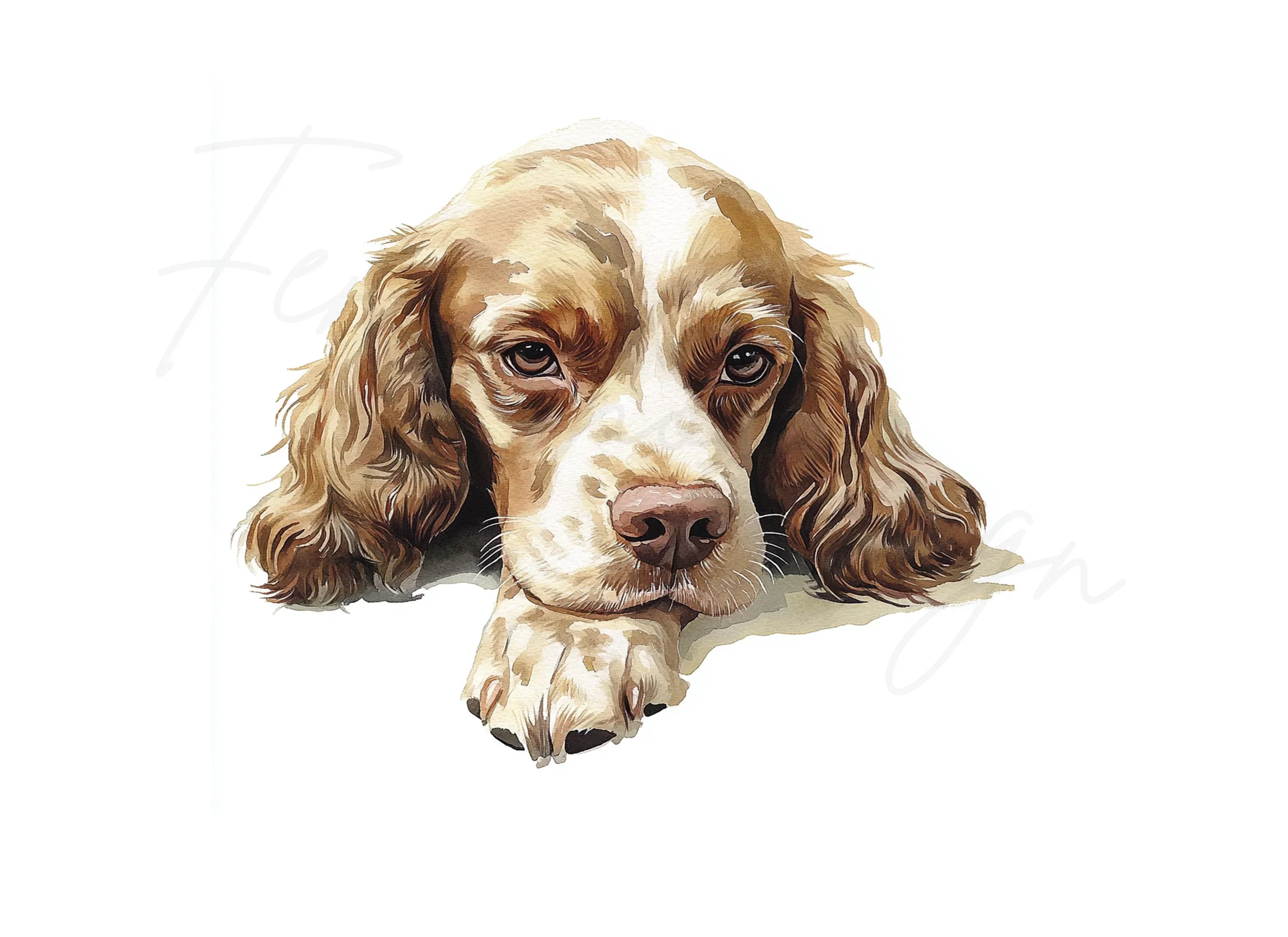 Cute Cocker Spaniel Clipart Bundle