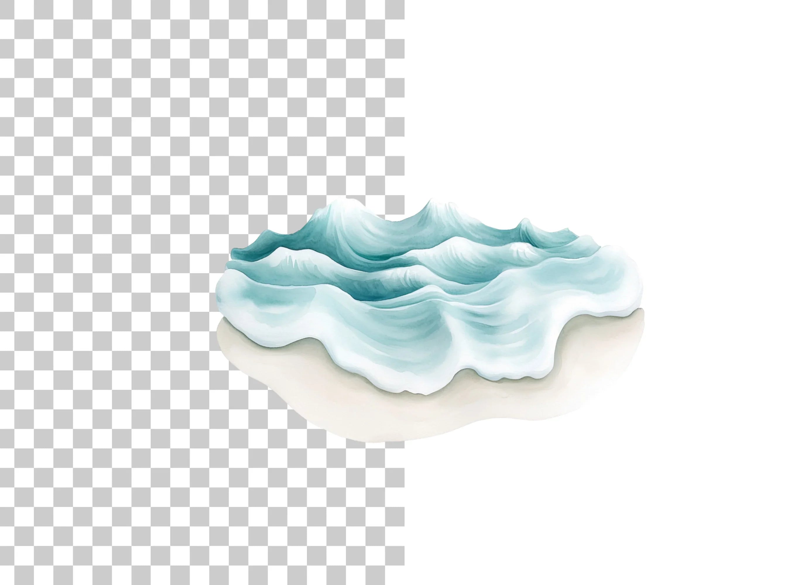 Stylized Ocean Waves Clipart Bundle