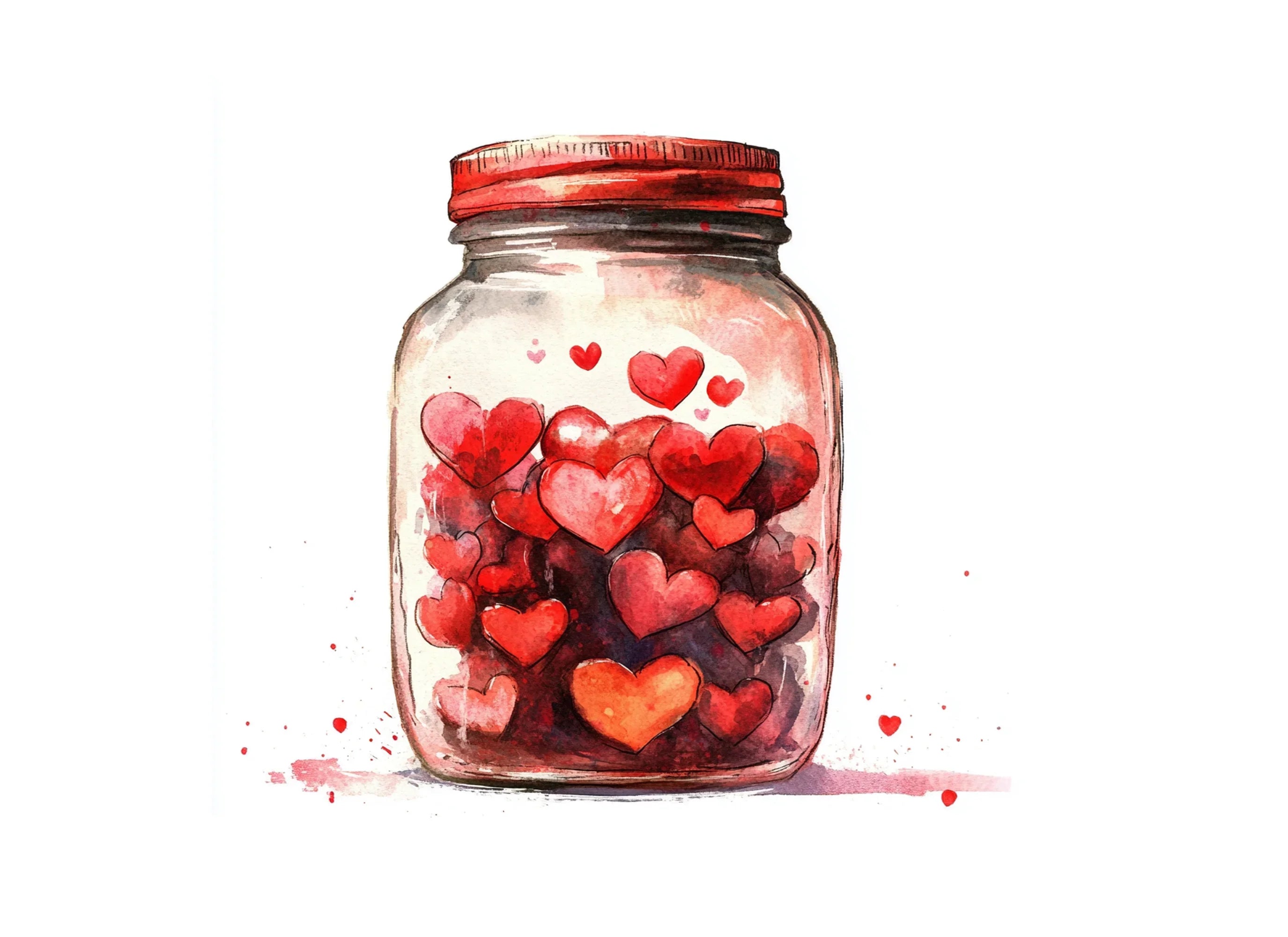 Hearts in Jars Clipart Bundle