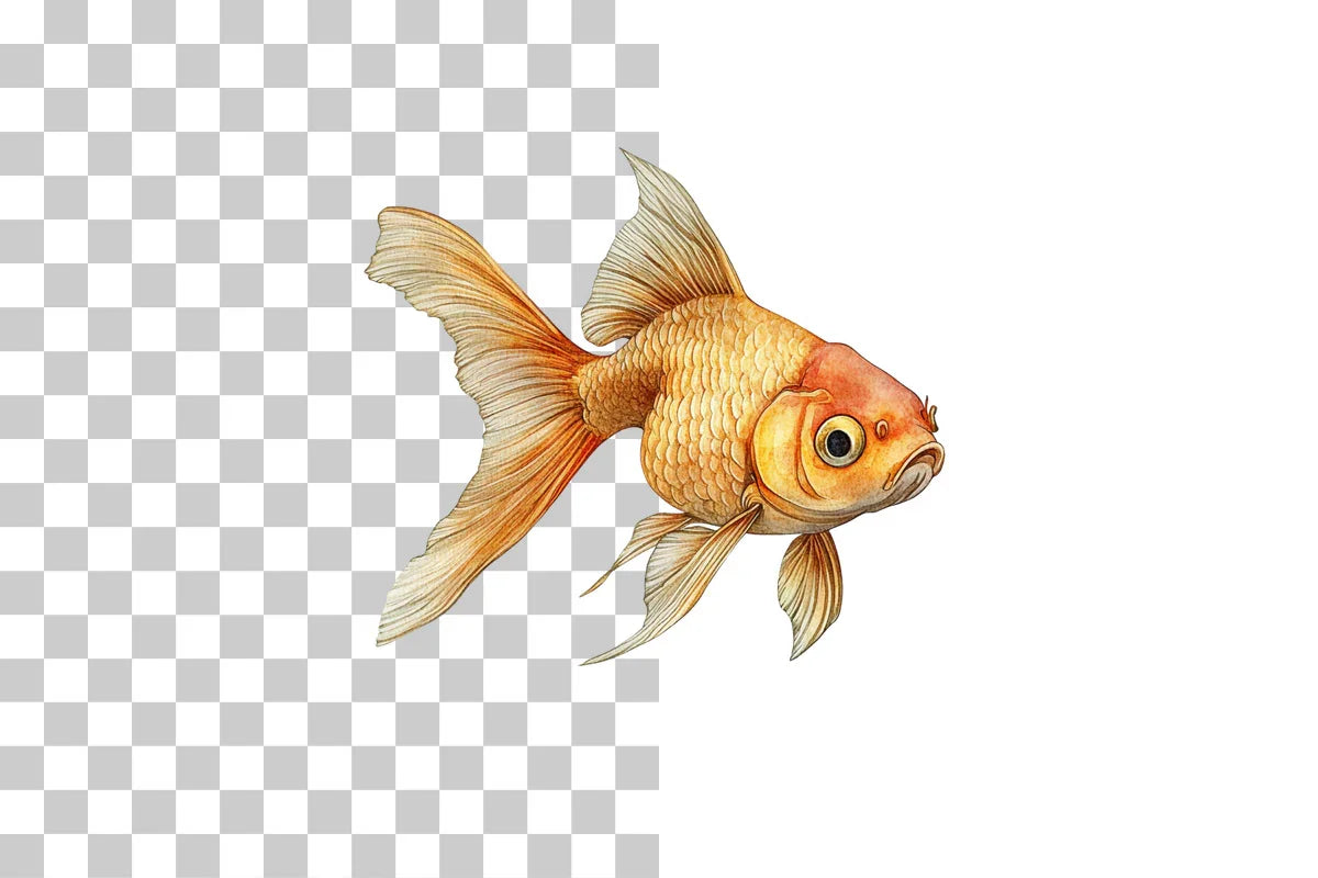 Goldfish with Flowing Fins Clipart Bundle - CraftNest - Digital Crafting and Art