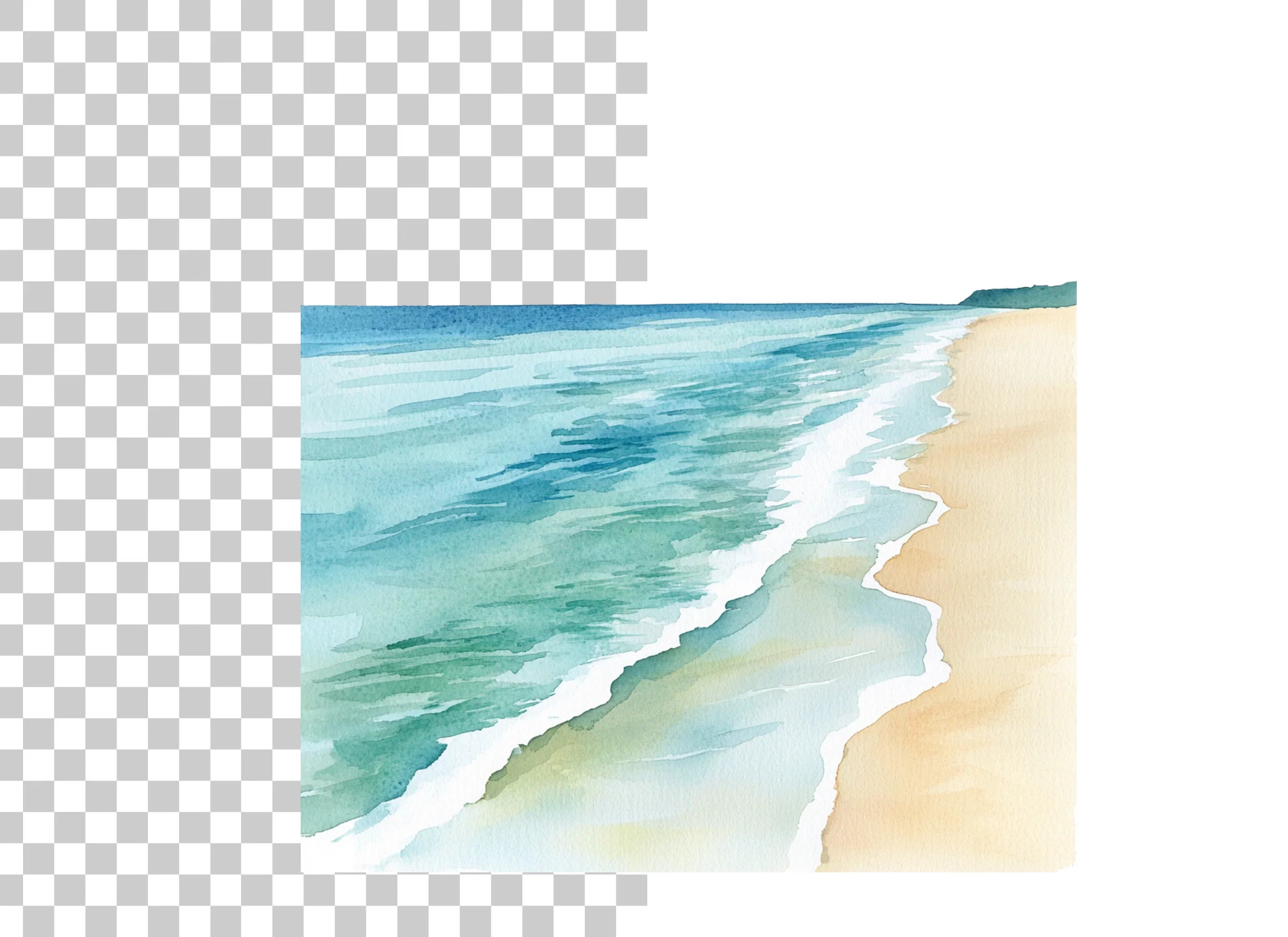 Beach Ocean Waves Clipart Bundle