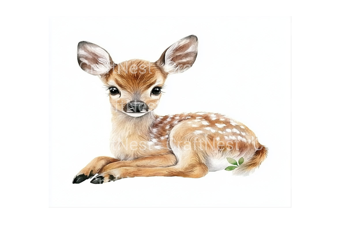 Adorable Fawn Deer Clipart Bundle