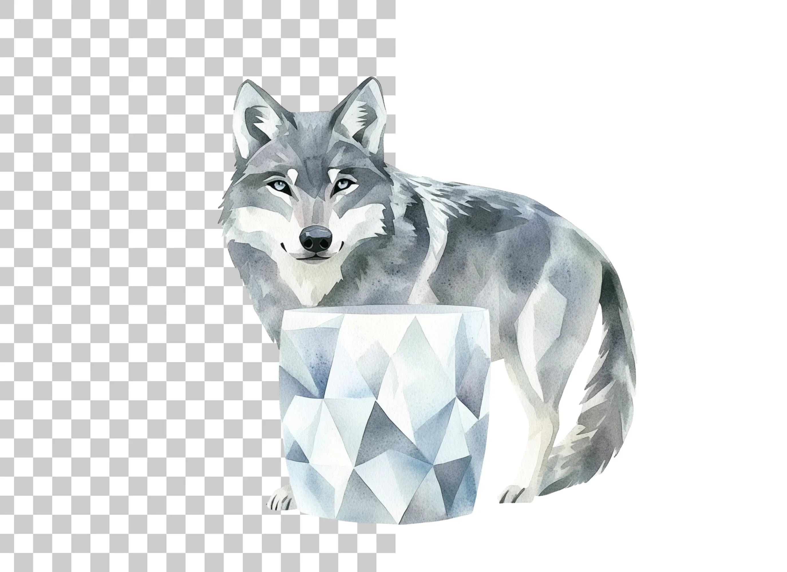 Wolf Ice Clipart Bundle