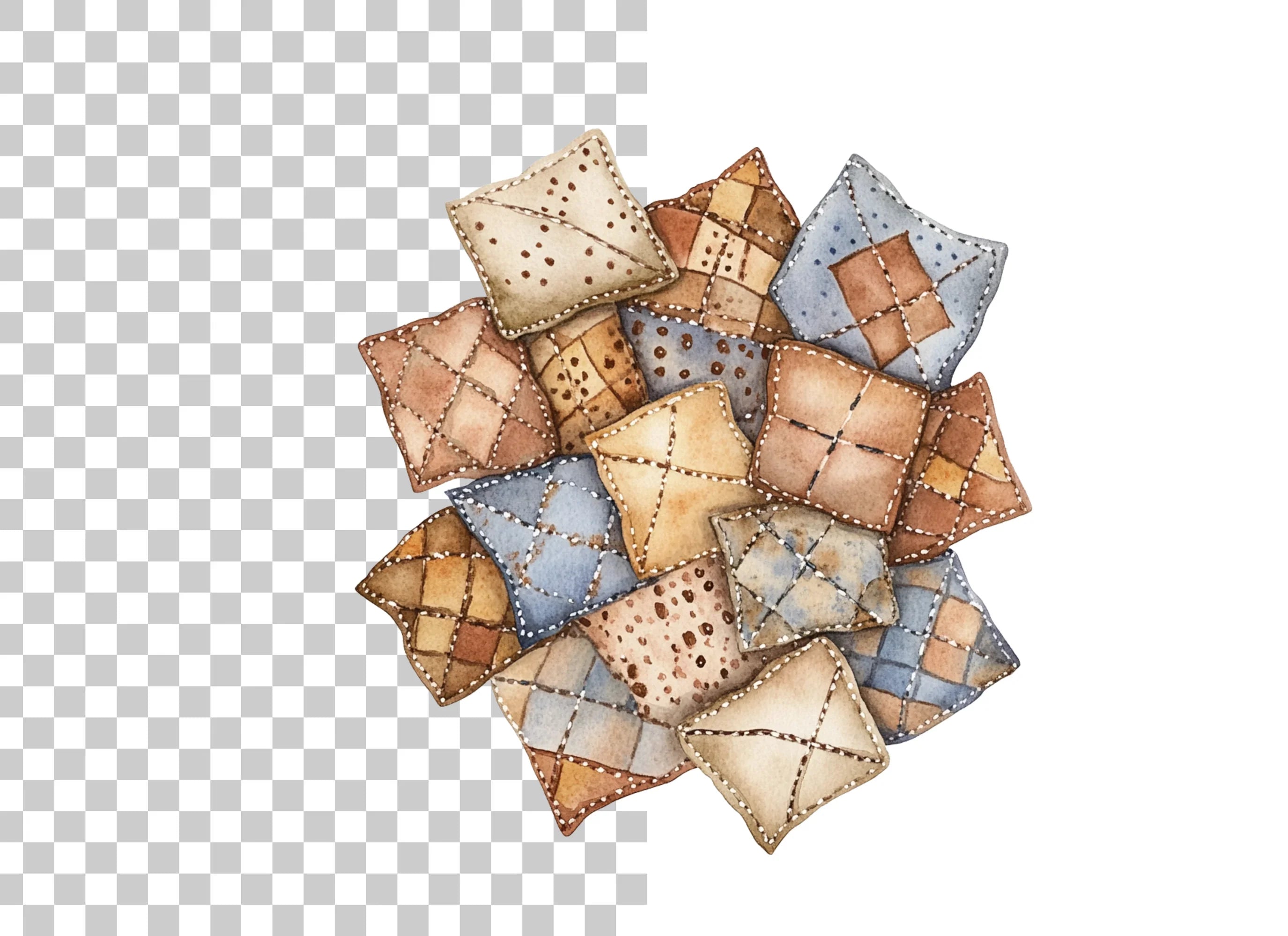 Quilted Patchwork Clipart Bundle