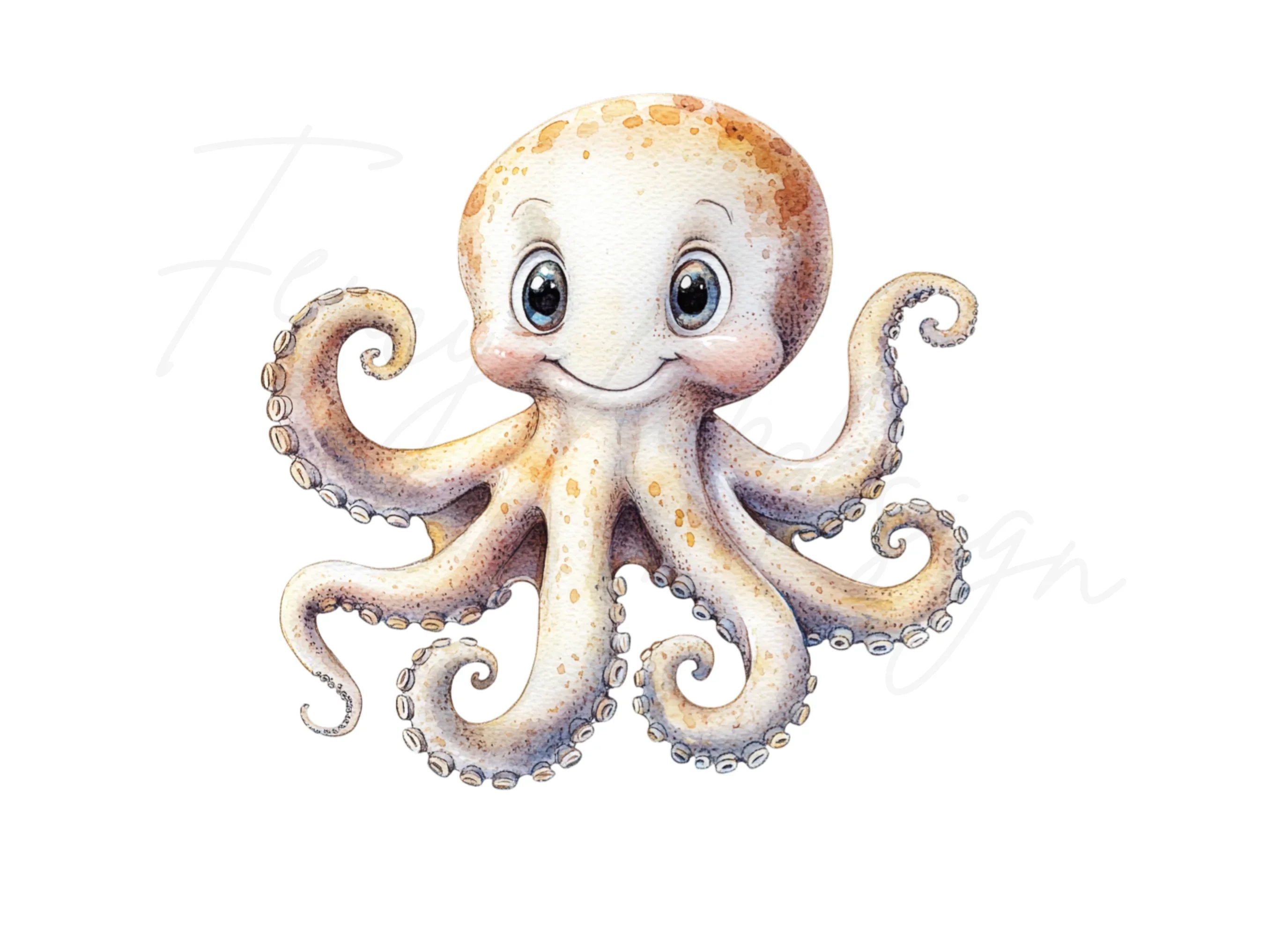 Cute Octopus Clipart Bundle