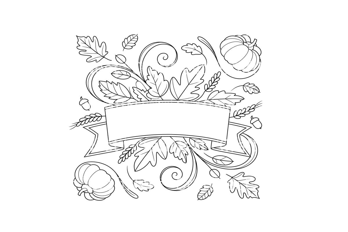 Autumn Harvest Banners Coloring Books