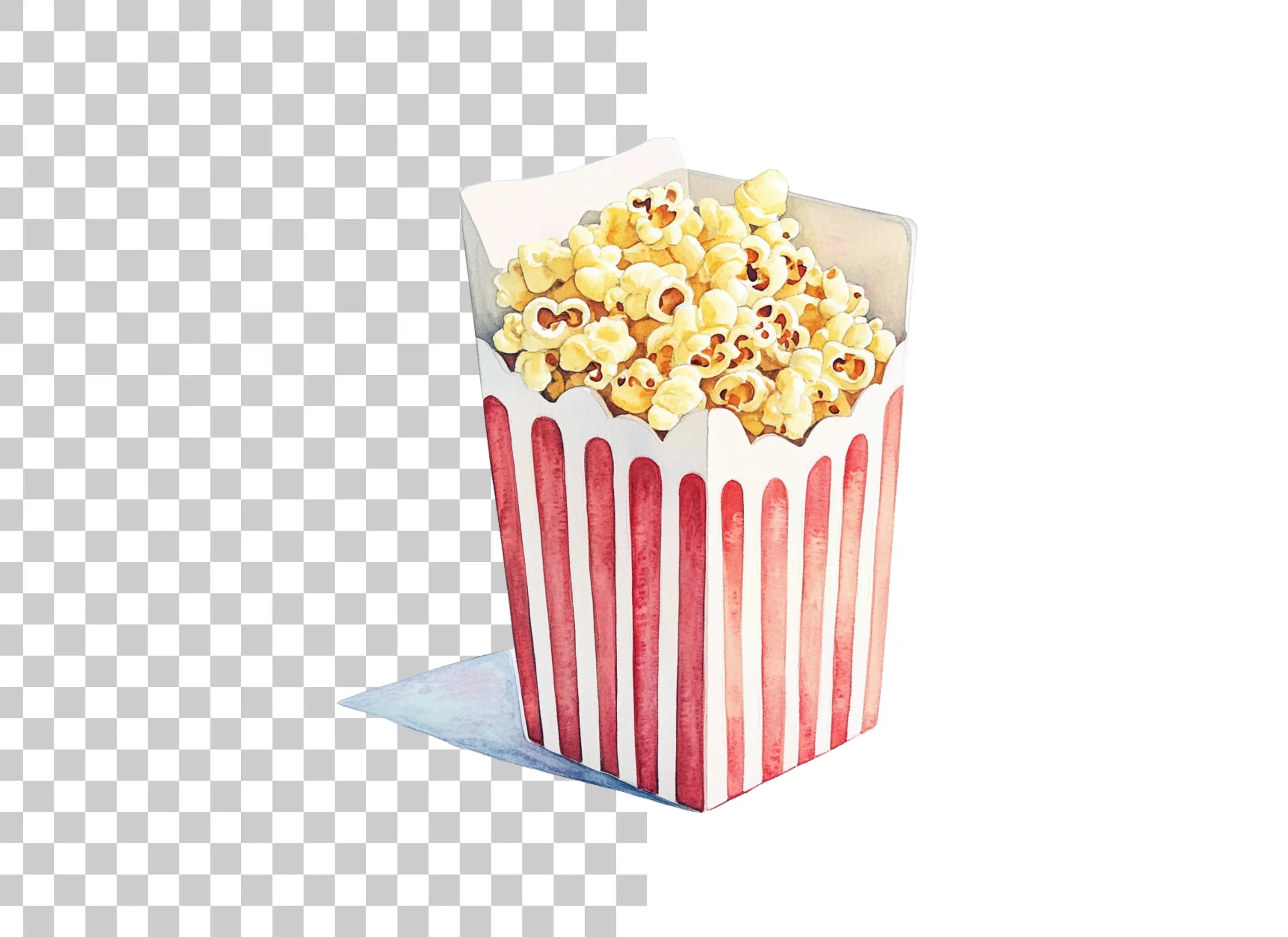 Classic Popcorn Box Clipart Bundle