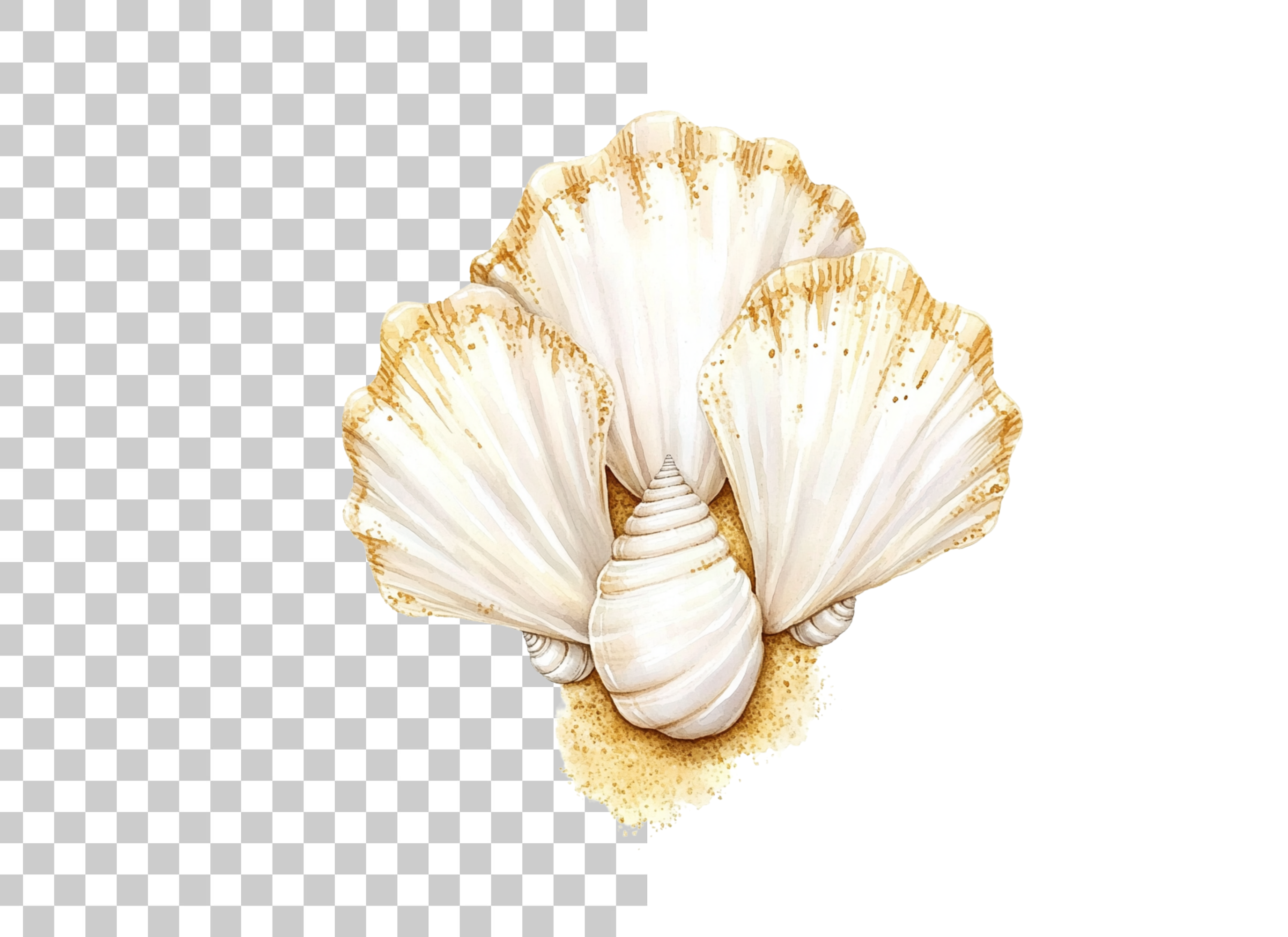 Elegant Seashells Clipart Bundle