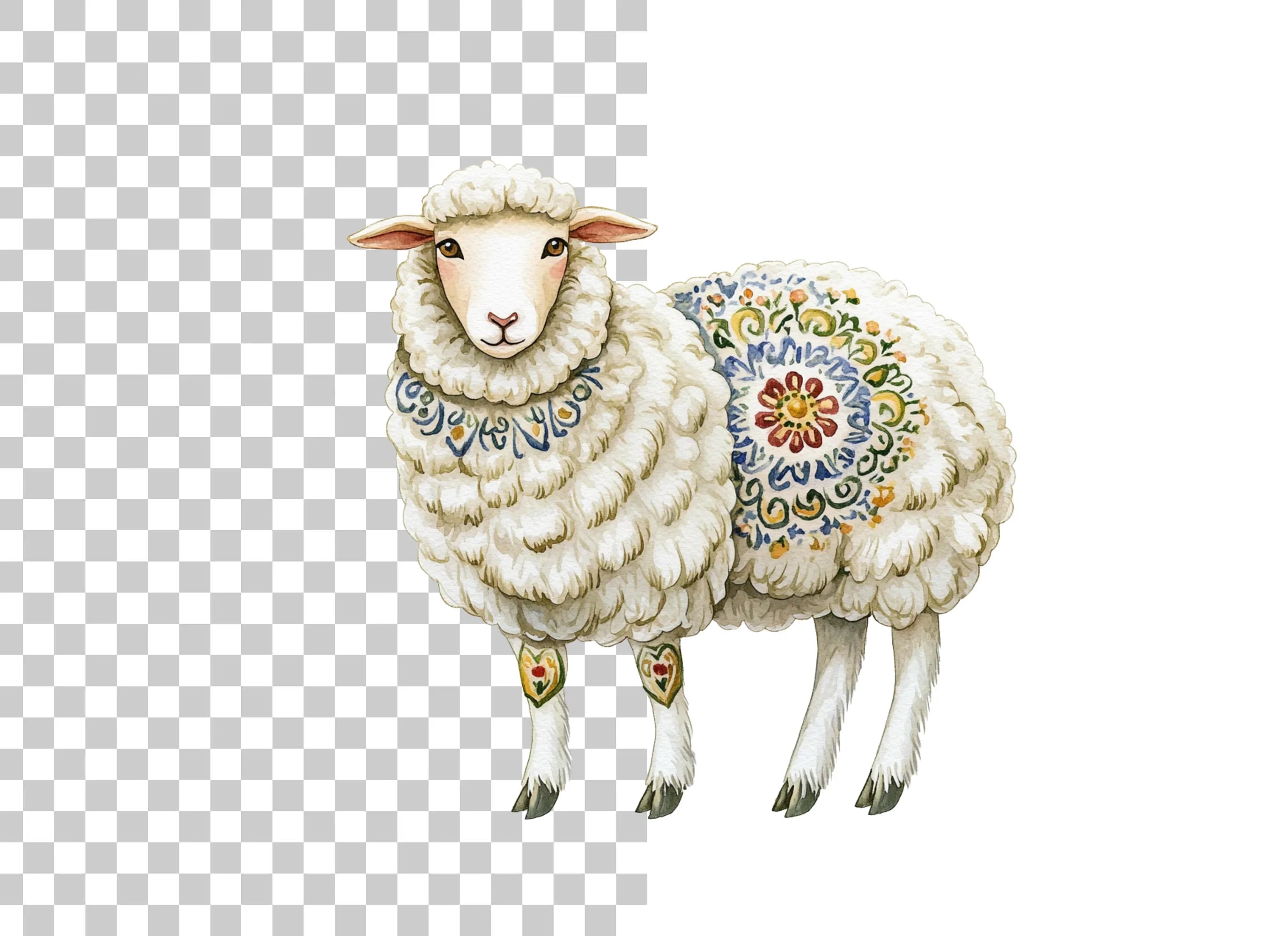 Decorative Sheep Clipart Bundle