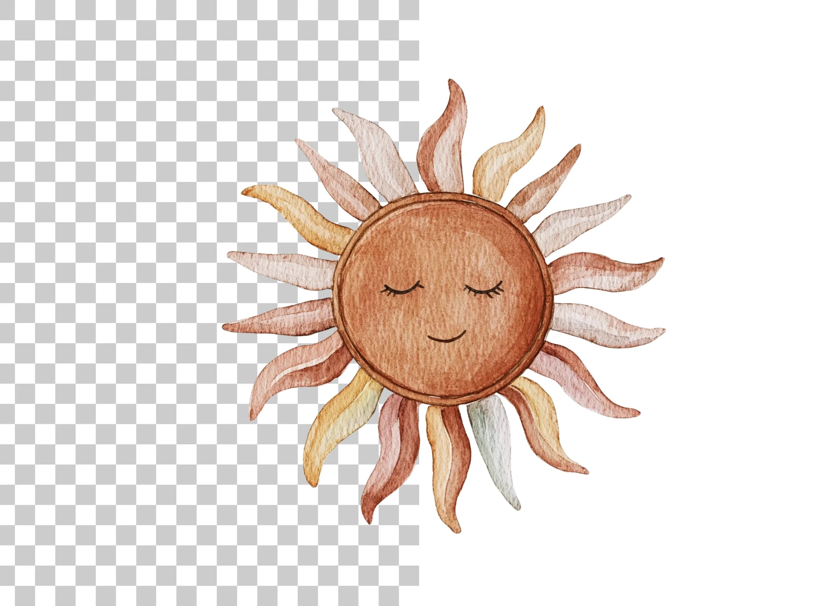 Boho Sun Clipart Bundle