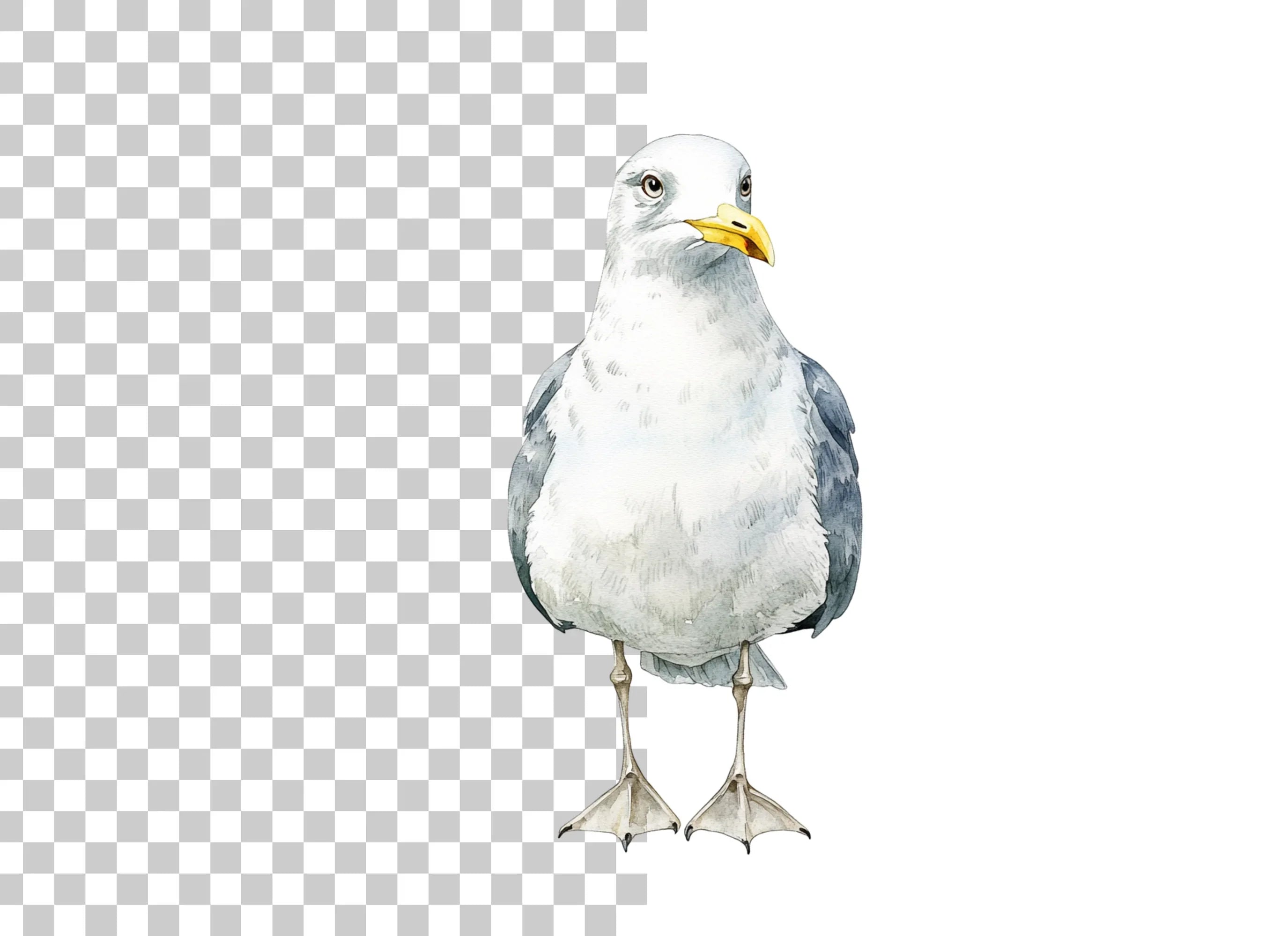 Seagull Illustration Clipart Bundle
