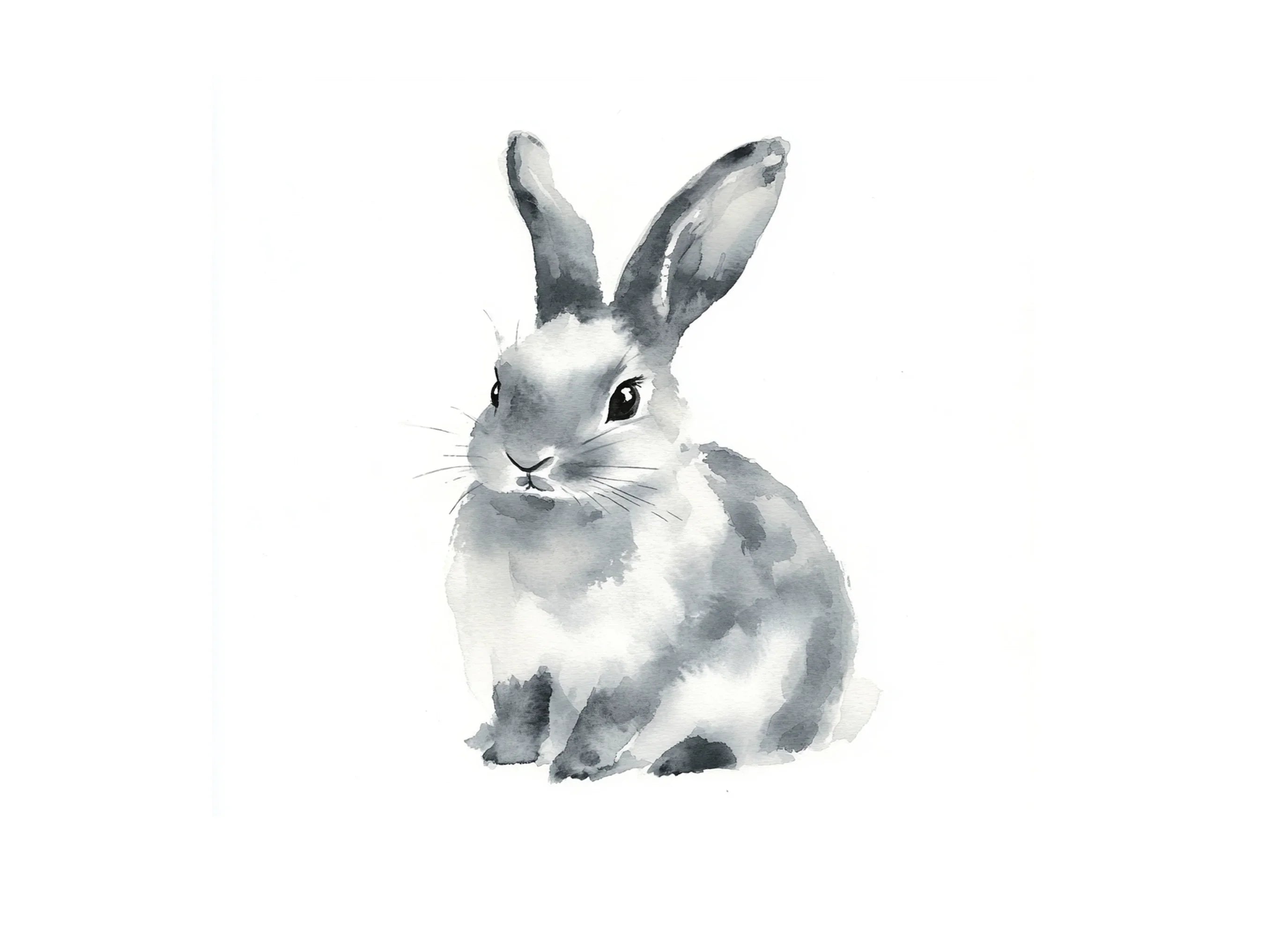 Cute Grey Bunny Rabbit Clipart Bundle