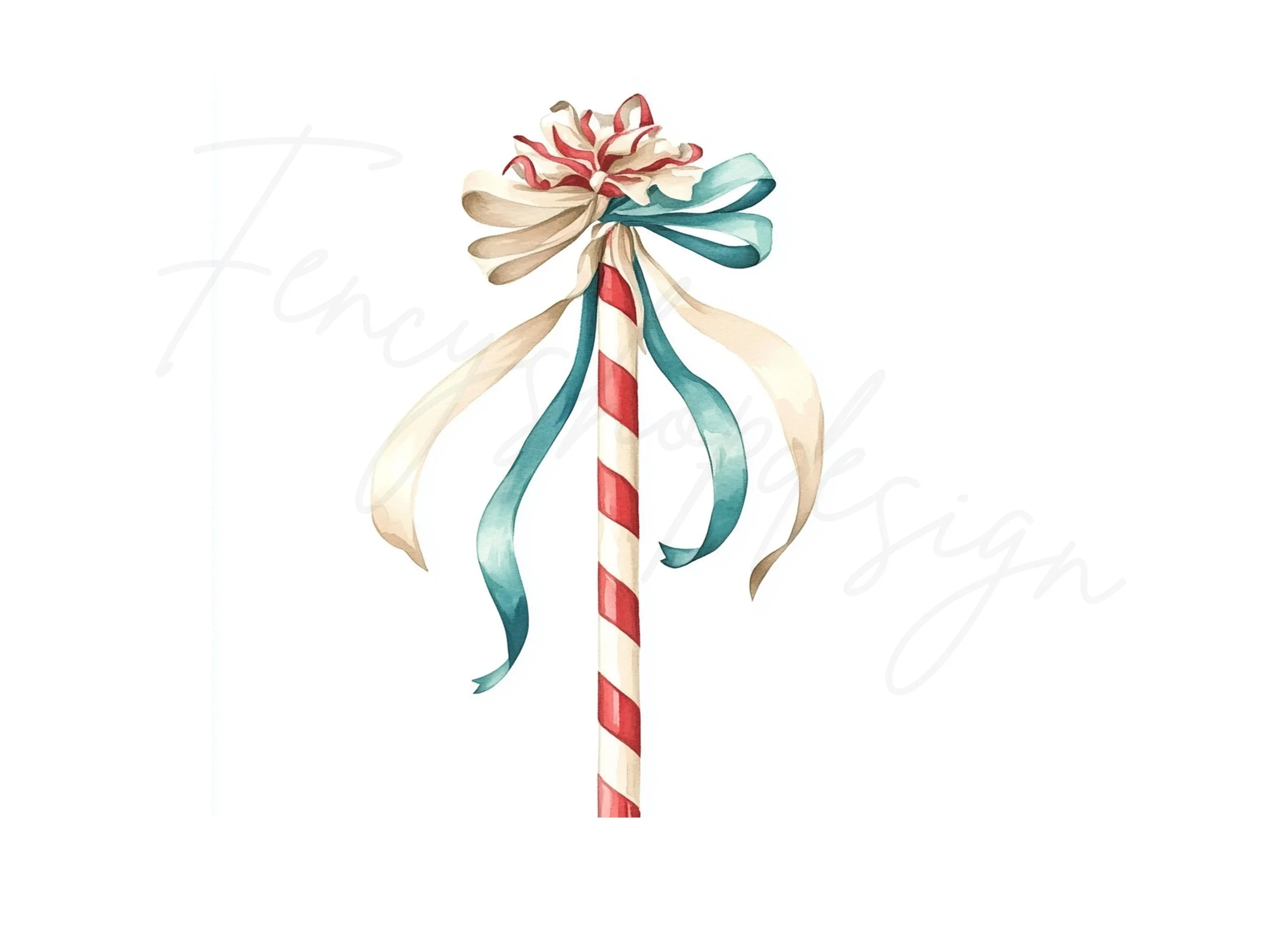 Candy Cane Poles Clipart Bundle