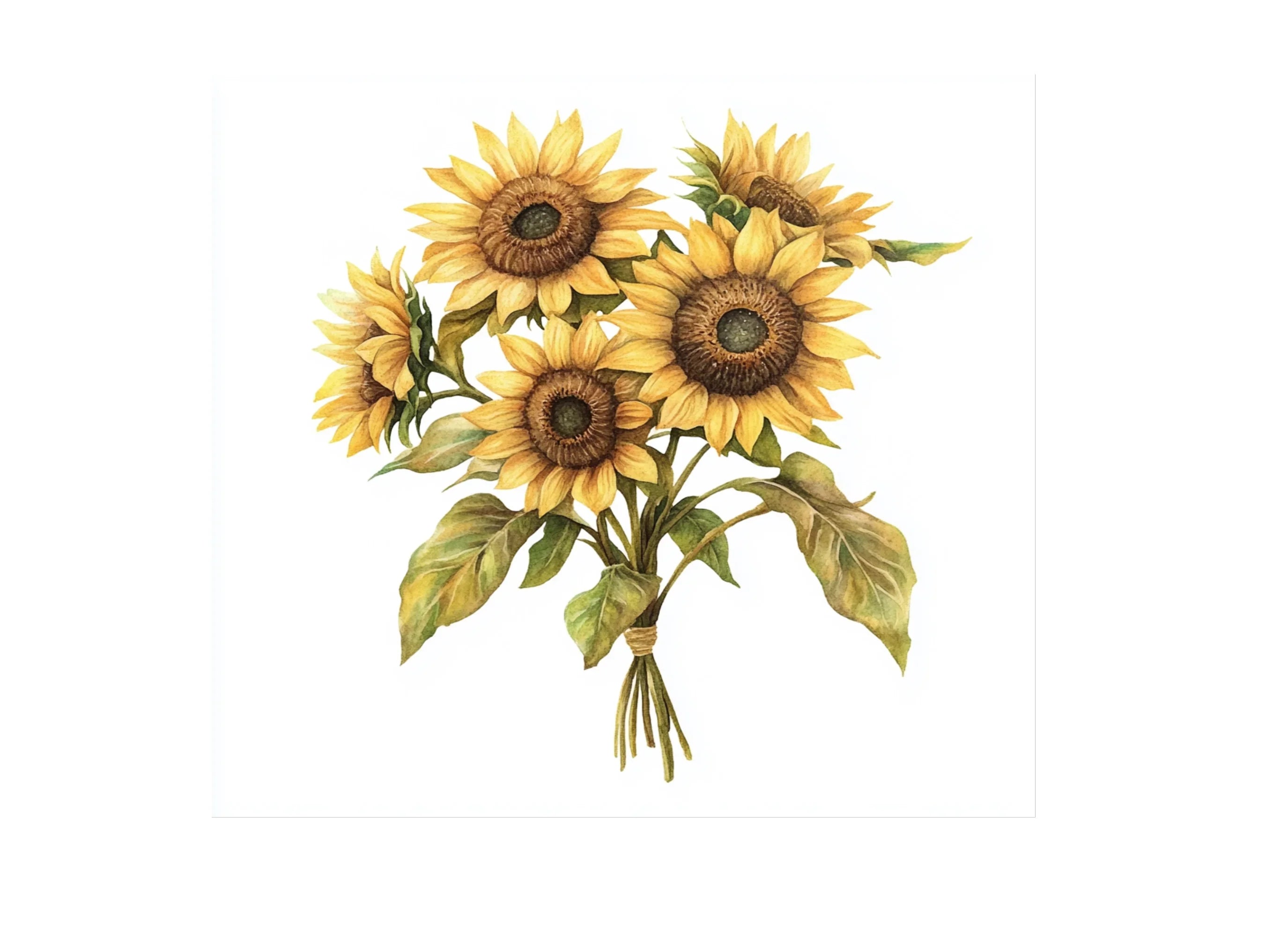 Sunflower Bouquets Clipart Bundle