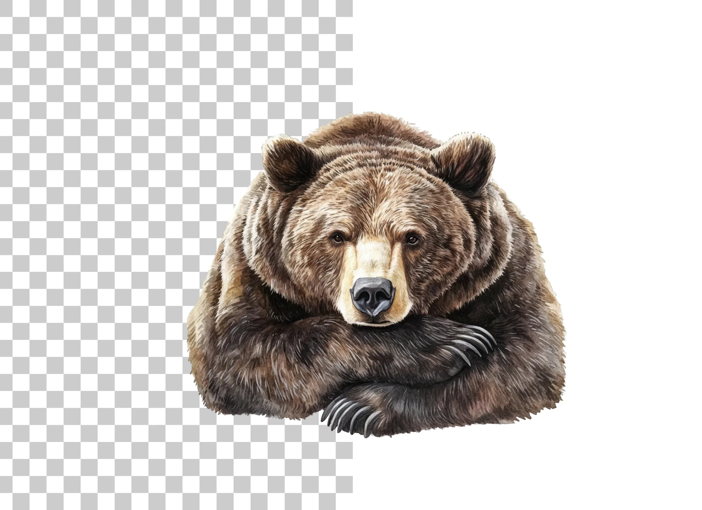 Grizzly Bear Majestic Brown Clipart Bundle