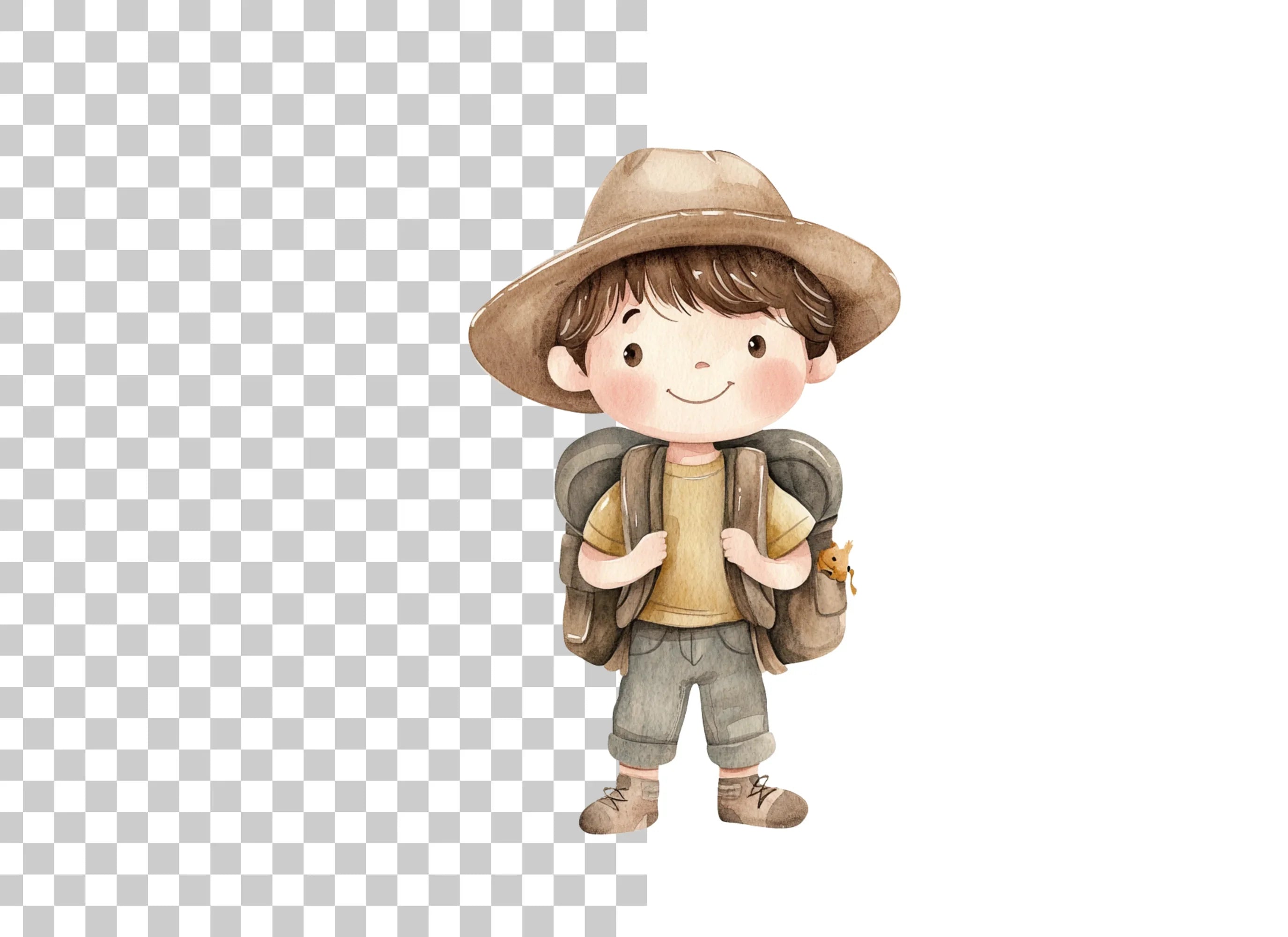 Cute Boy Explorer Clipart Bundle