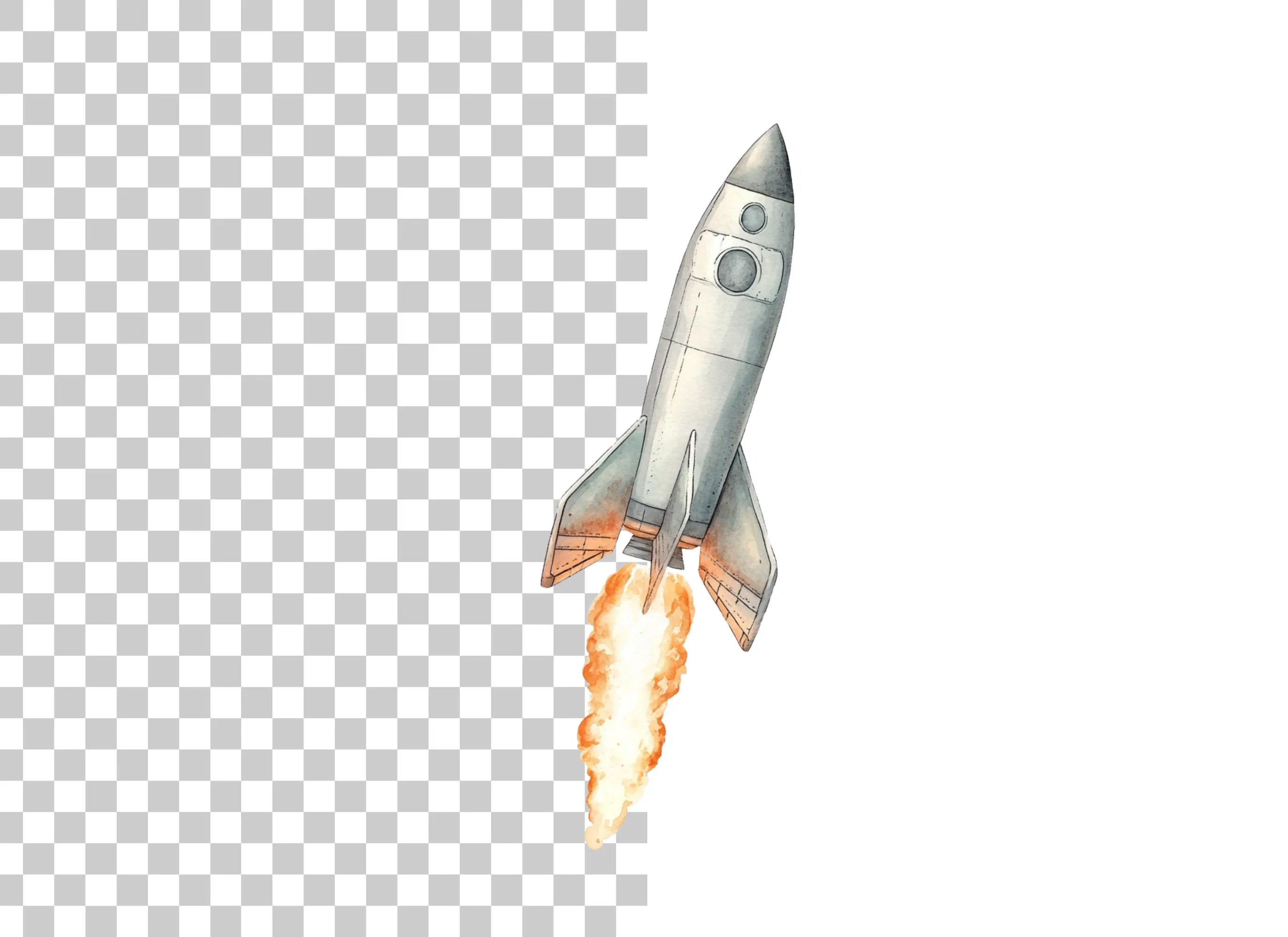 Rocket Launch Clipart Bundle