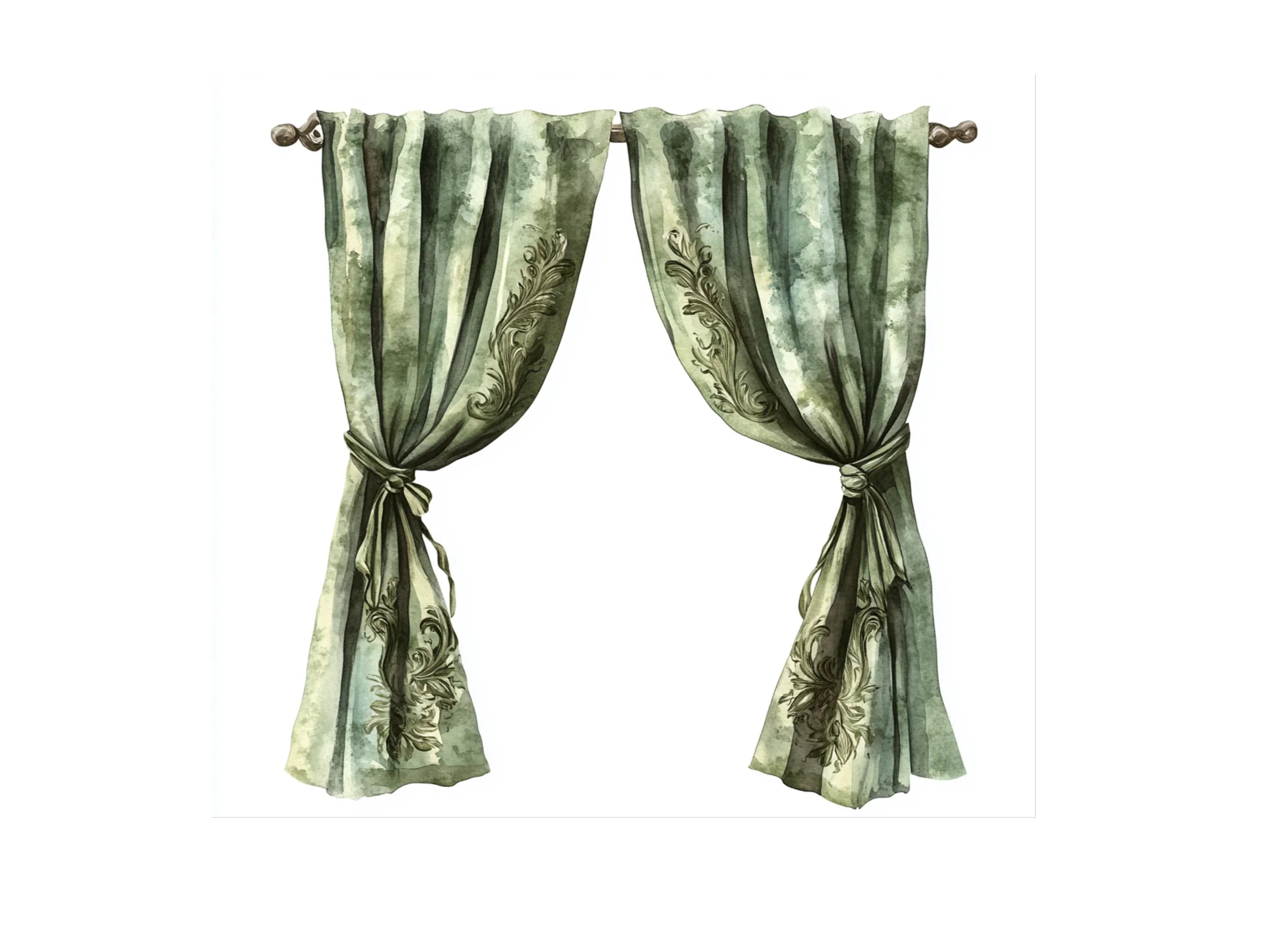 Elegant Curtain Clipart Bundle