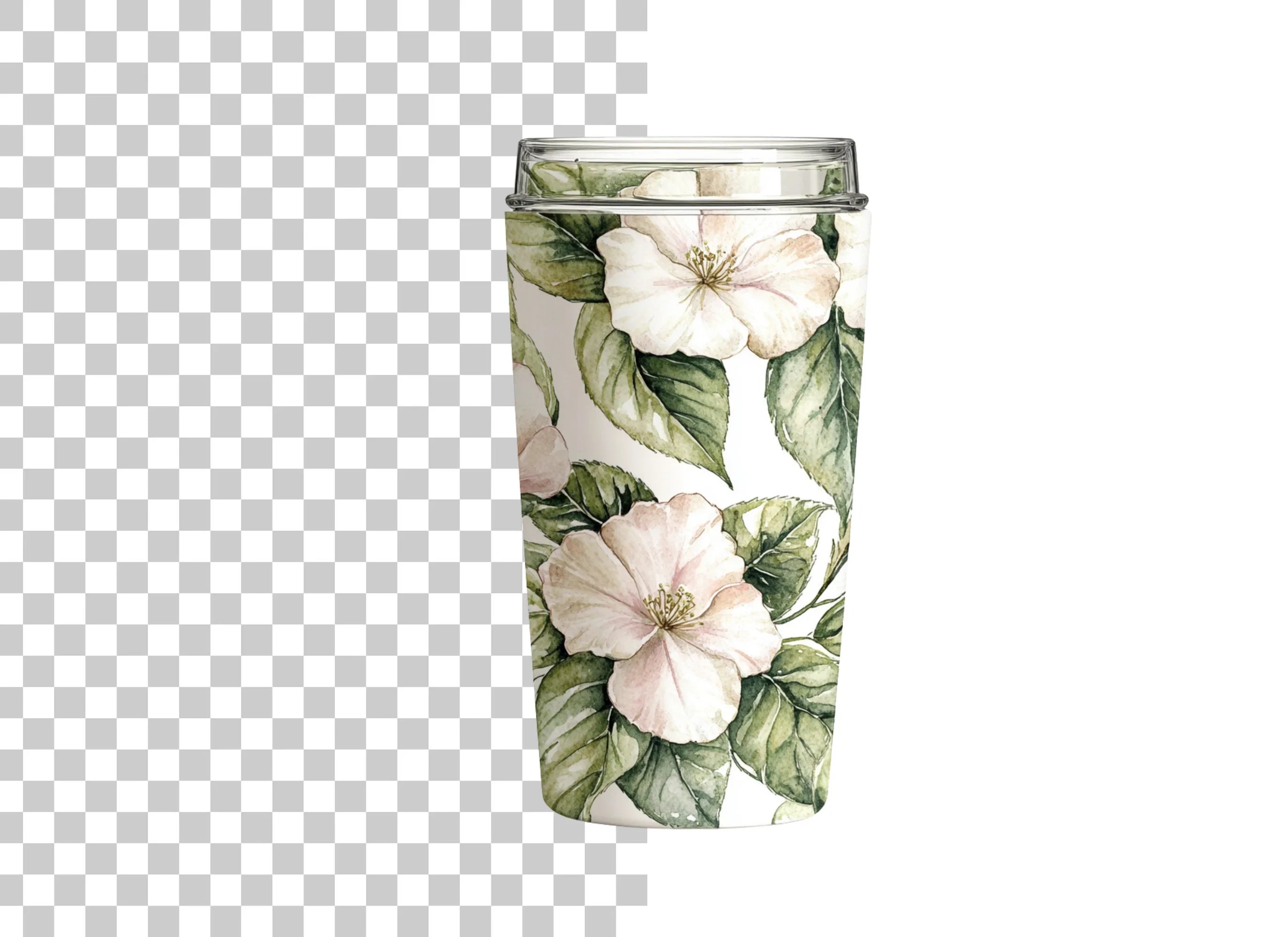 Elegant Floral Tumbler Clipart Bundle