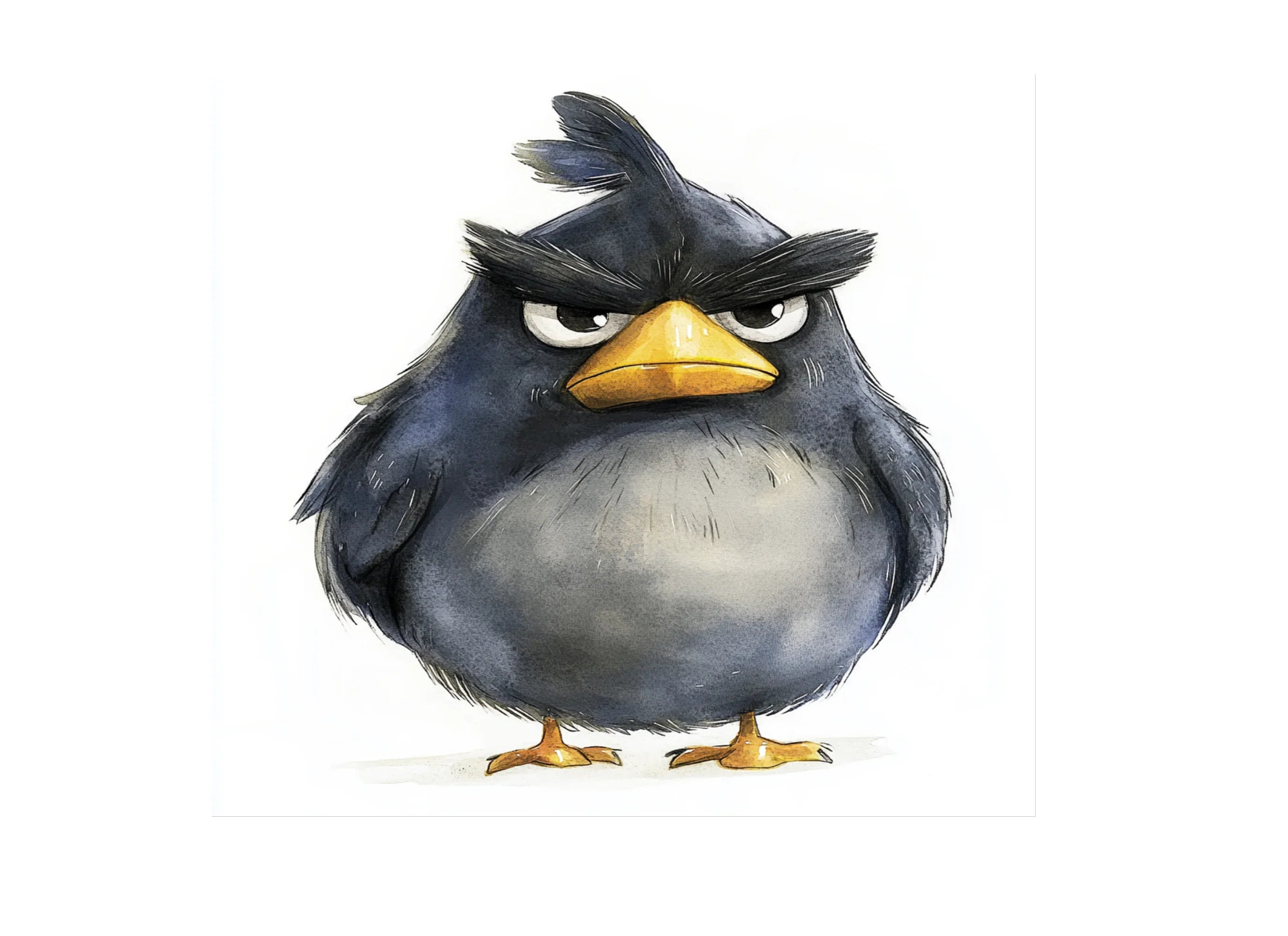 Angry Black Birds Clipart Bundle