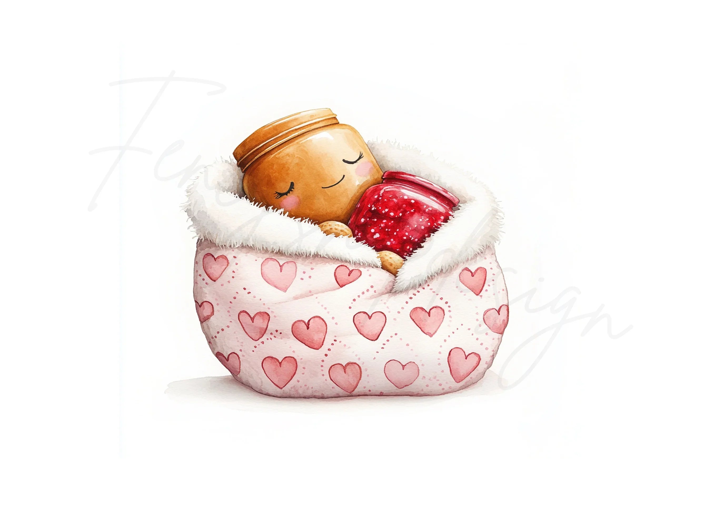 Snuggly Peanut Butter Jelly Clipart Bundle