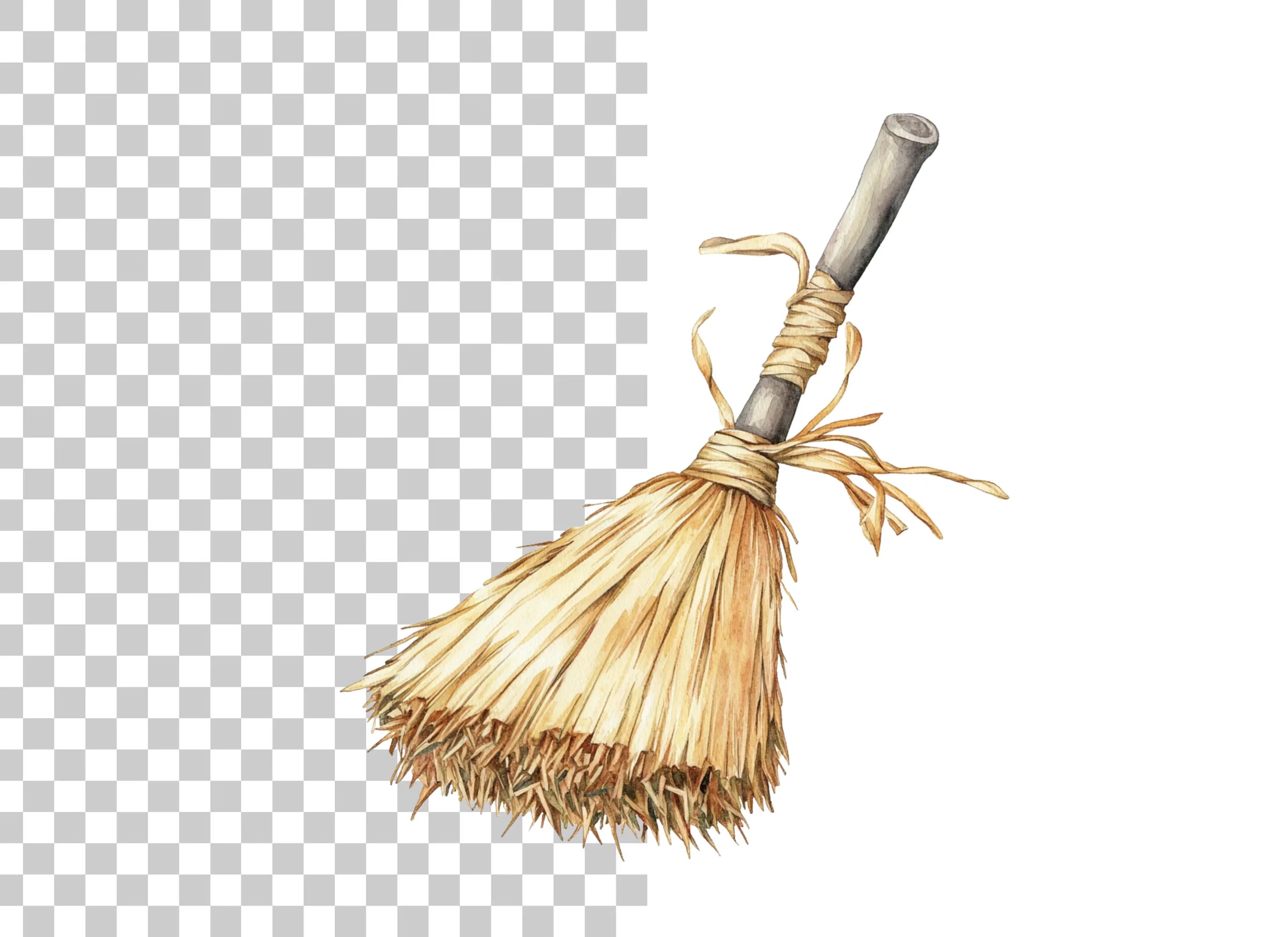 Rustic Broomstick Clipart Bundle