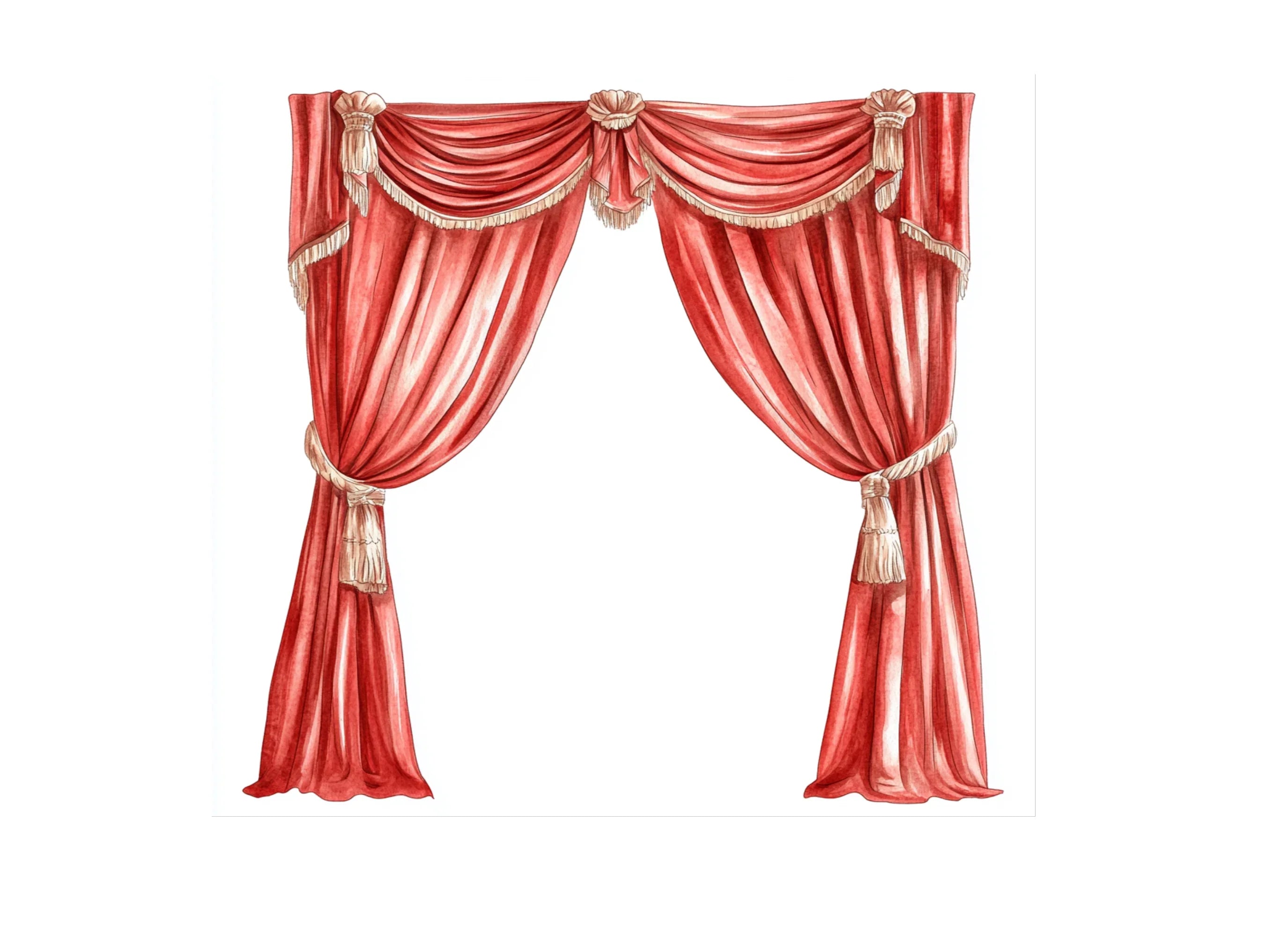 Elegant Curtain Clipart Bundle