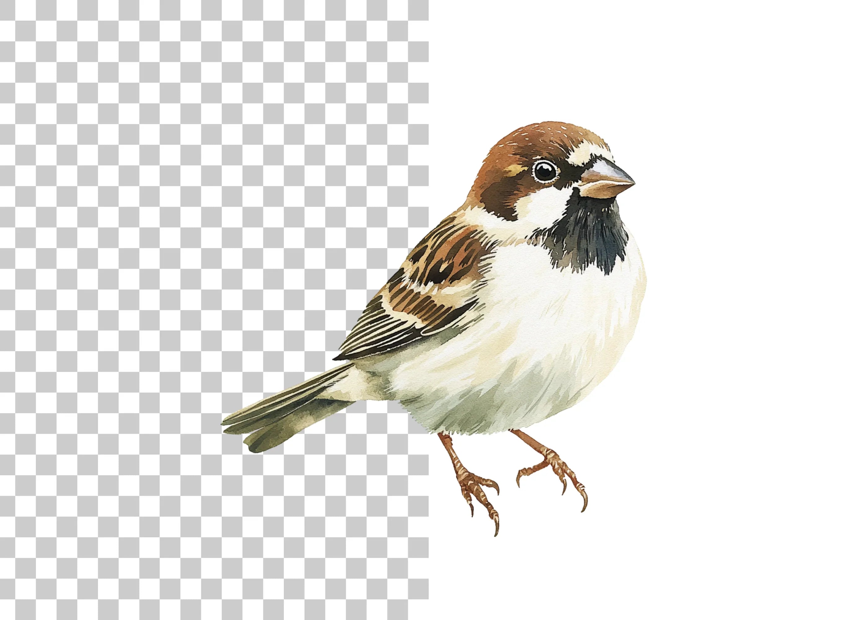 Charming House Sparrow Clipart Bundle